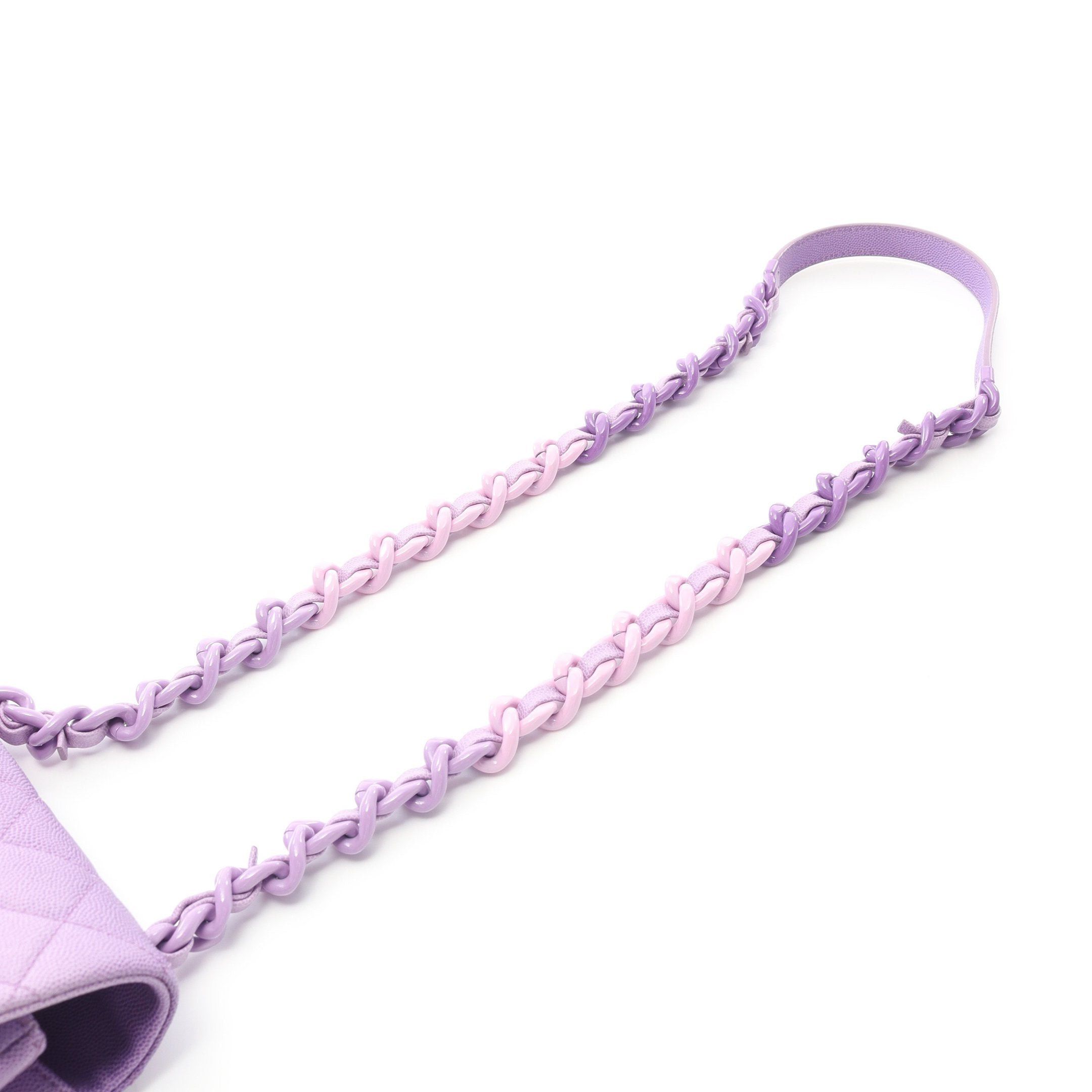 Chanel Chanel Mini Matelasse Chain Shoulder Bag Caviar Skin Purple Metal Fittings Gradation Size ONE SIZE - 9 Thumbnail
