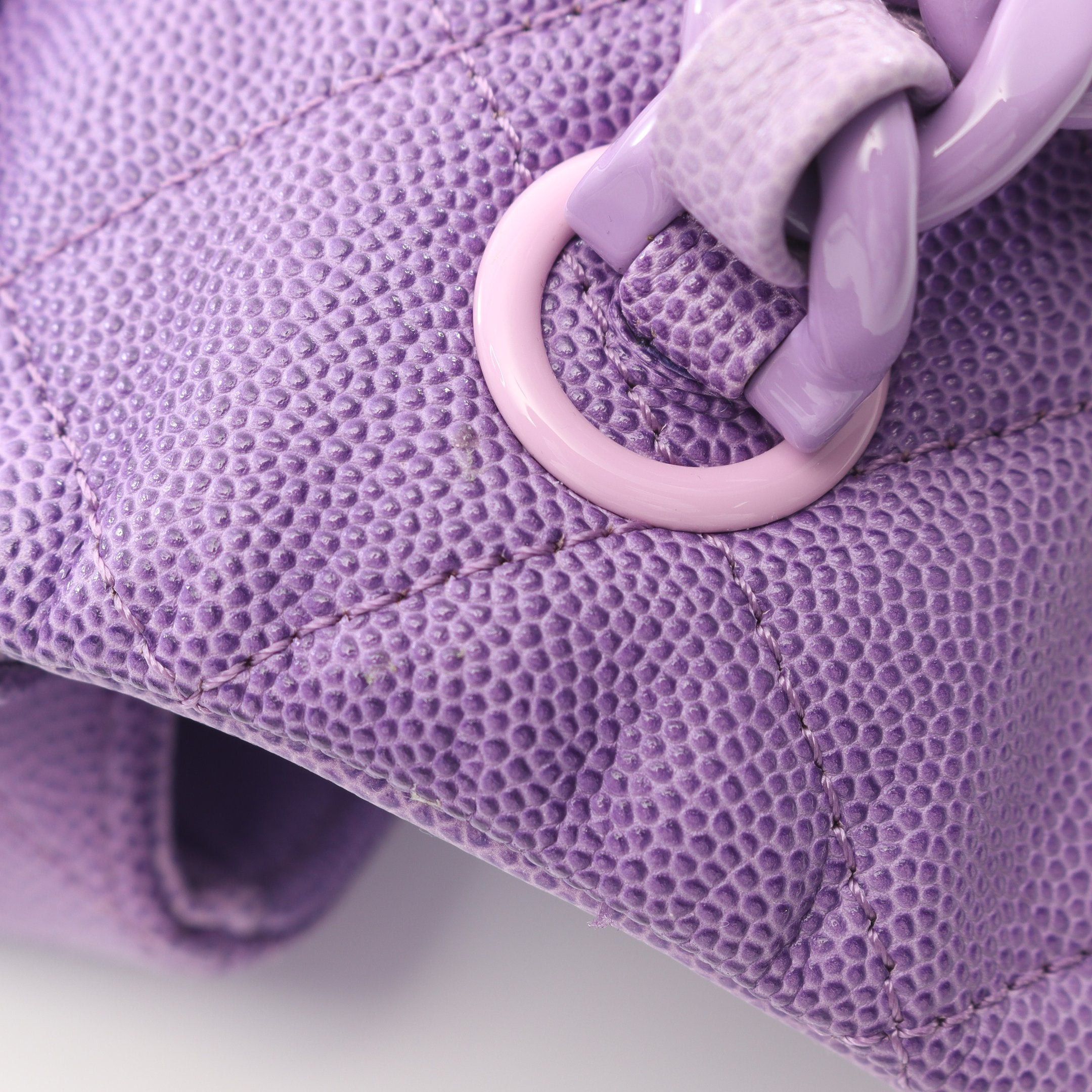 Chanel Chanel Mini Matelasse Chain Shoulder Bag Caviar Skin Purple Metal Fittings Gradation Size ONE SIZE - 7 Thumbnail