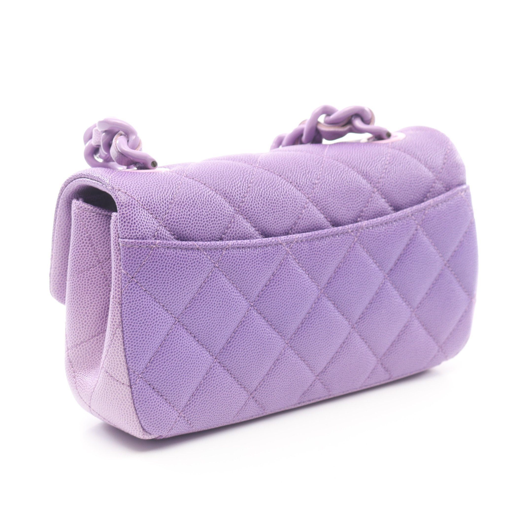 Chanel Chanel Mini Matelasse Chain Shoulder Bag Caviar Skin Purple Metal Fittings Gradation Size ONE SIZE - 2 Thumbnail