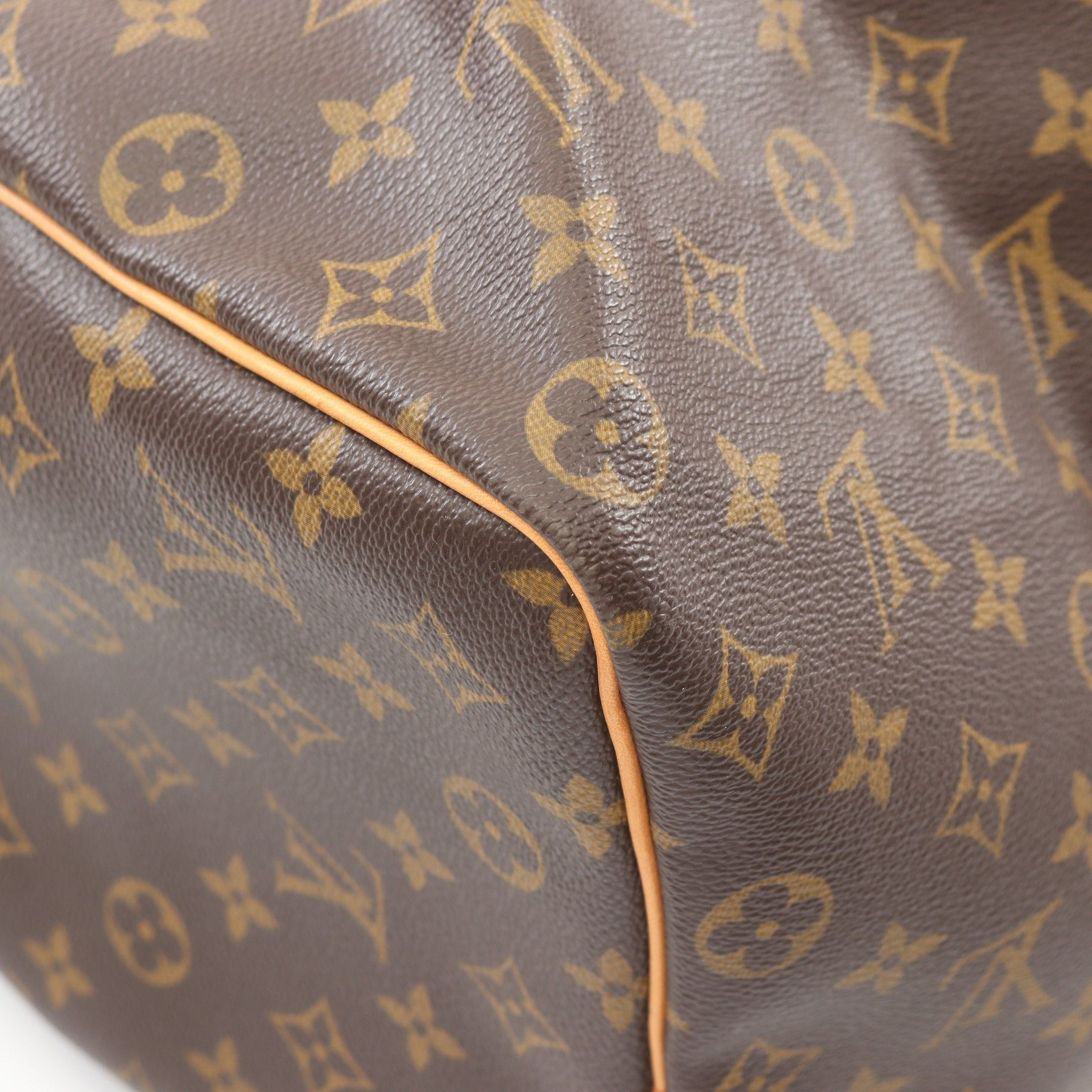 Louis Vuitton Louis Vuitton Keepall 50 Monogram Boston Bag Leather Brown Size ONE SIZE - 8 Thumbnail