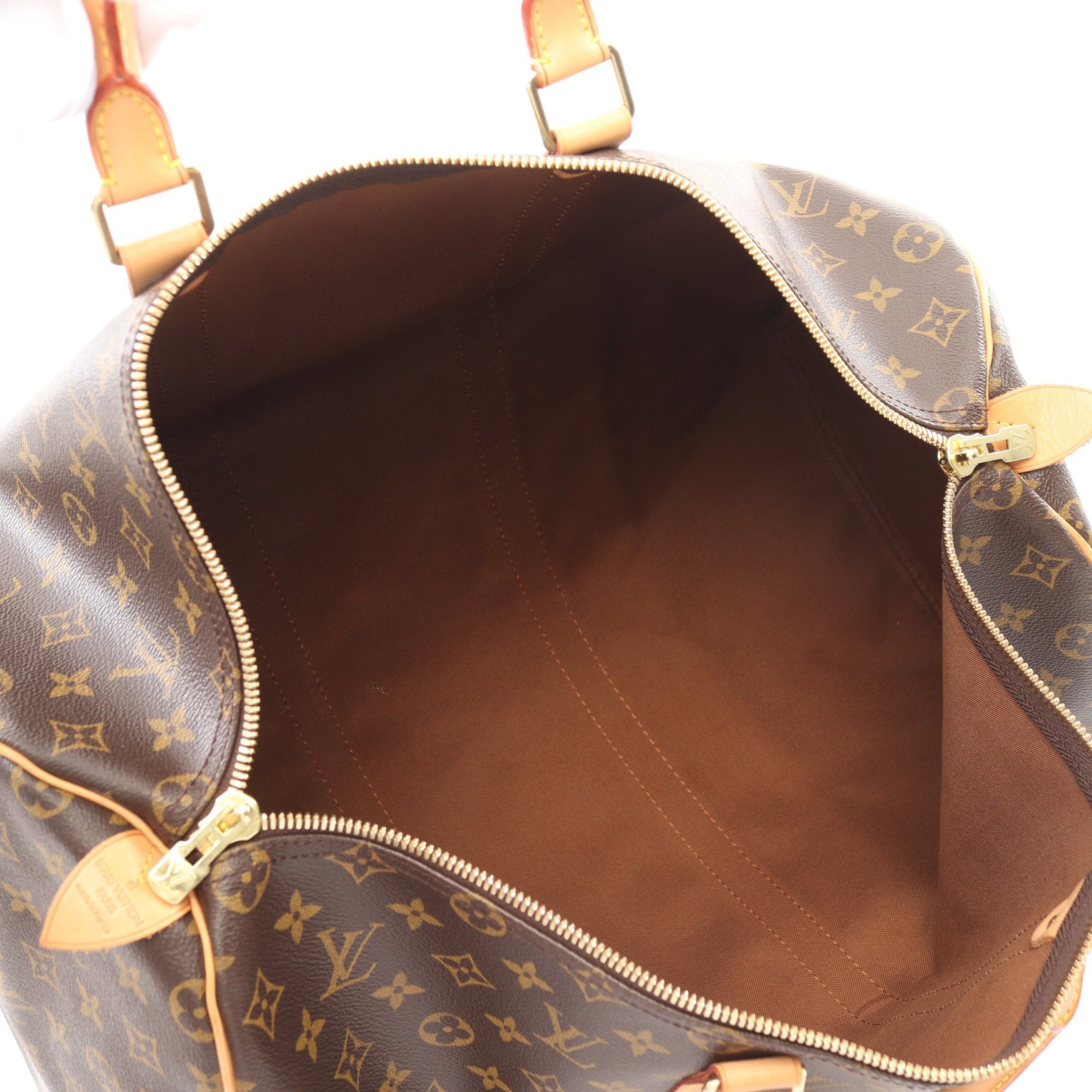 Louis Vuitton Louis Vuitton Keepall 50 Monogram Boston Bag Leather Brown Size ONE SIZE - 3 Thumbnail
