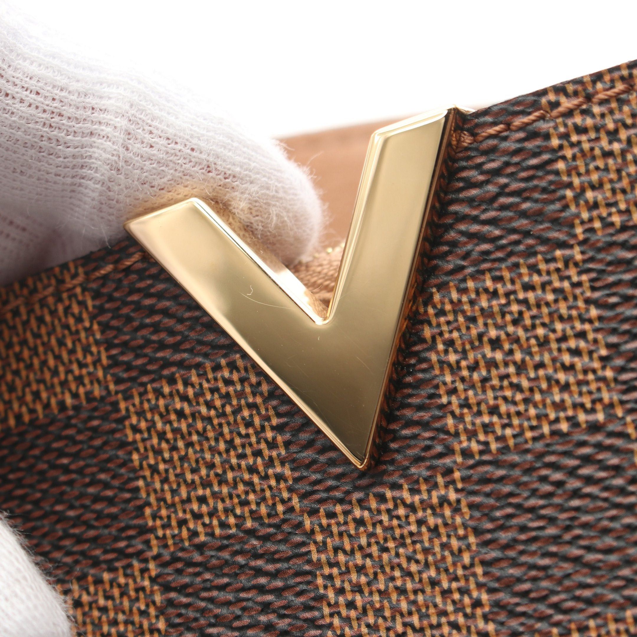 Louis Vuitton Louis Vuitton Kensington Damier Ebene Handbag Leather Brown Size ONE SIZE - 6 Thumbnail