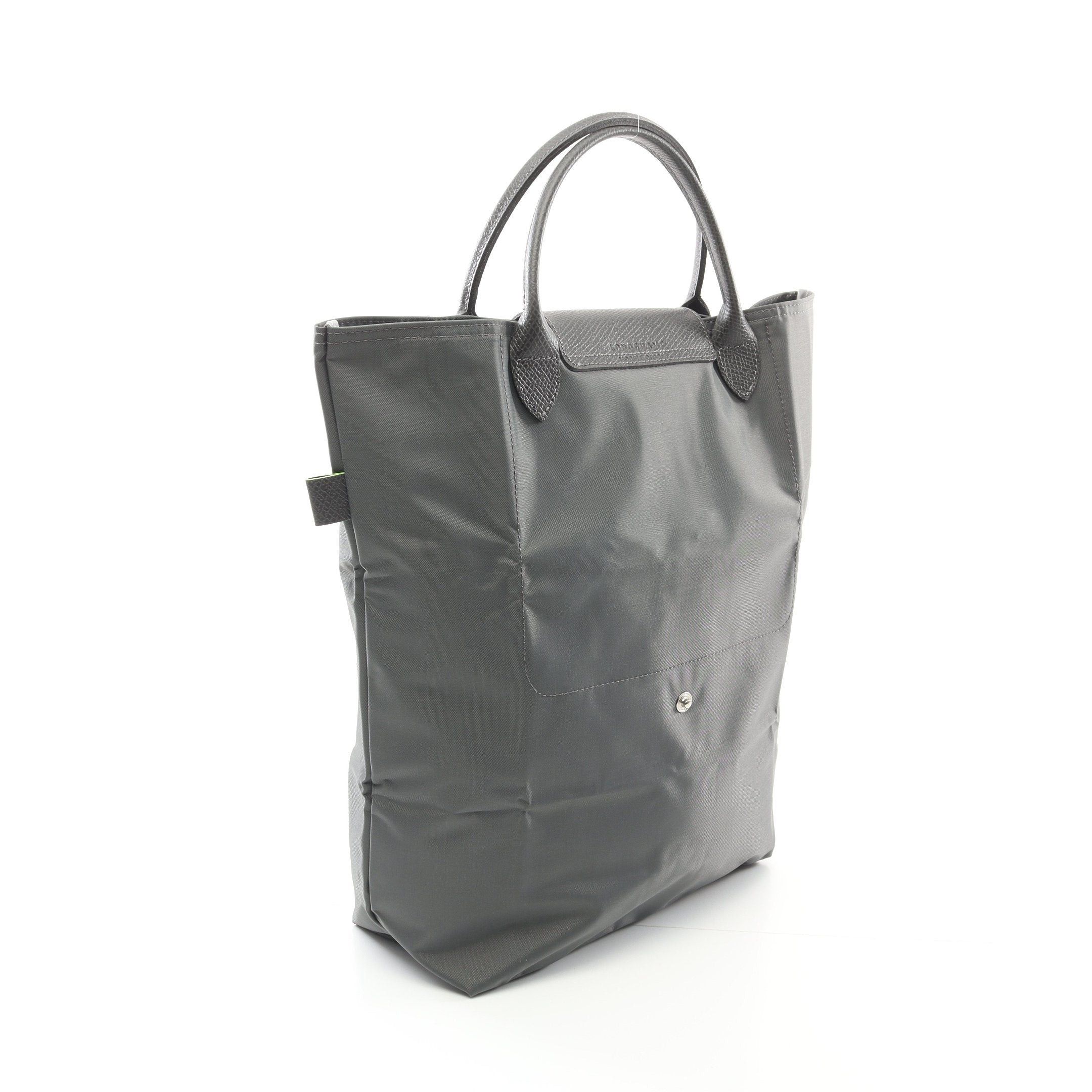 Longchamp Longchamp Le Preage Green M Shopping Bag Handbag Tote Nylon Leather Gray Size ONE SIZE - 2 Thumbnail