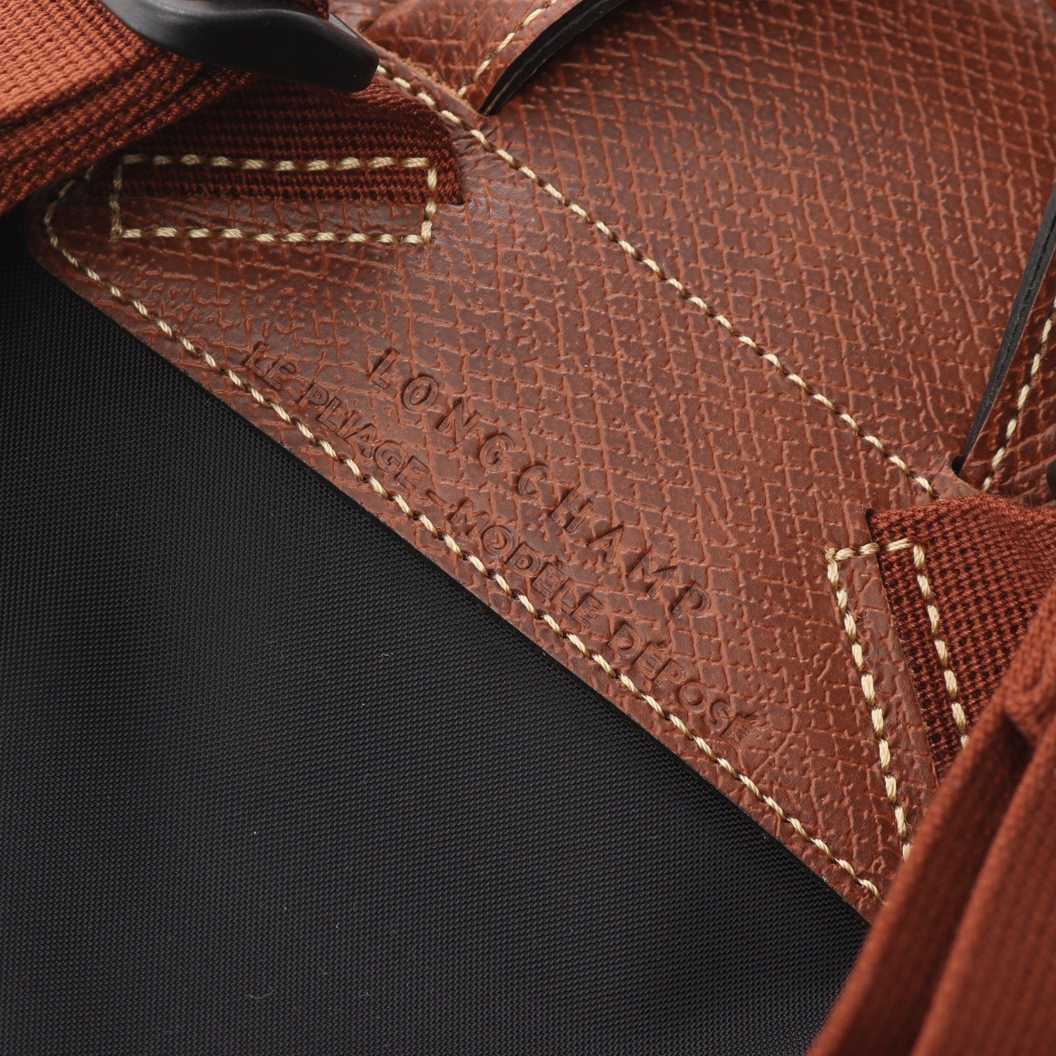 Longchamp Longchamp Le Preage Original M Backpack Rucksack Nylon Leather Black Brown Size ONE SIZE - 4 Thumbnail