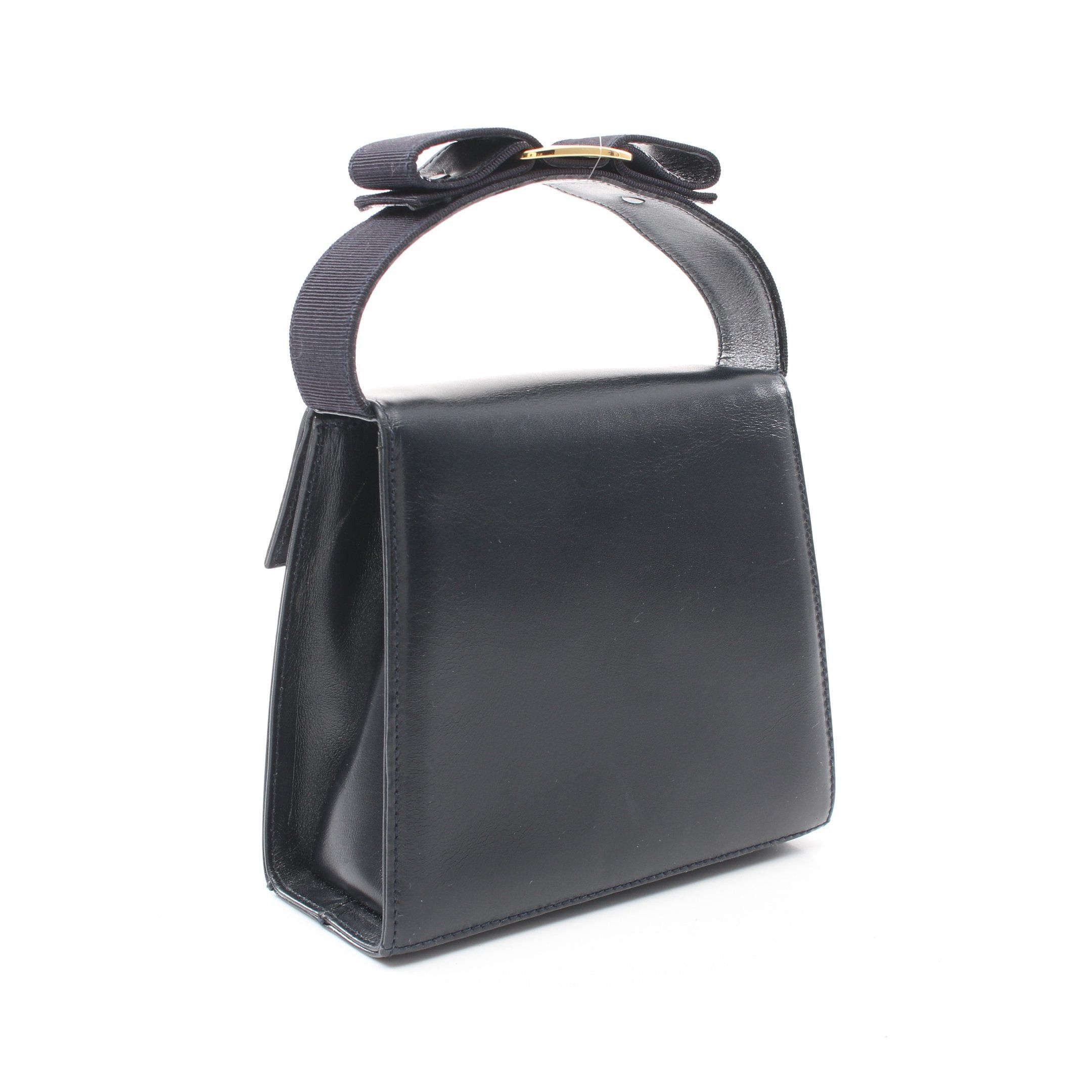 Salvatore Ferragamo Salvatore Ferragamo Vala Ribbon Handbag Leather Black Size ONE SIZE - 2 Thumbnail