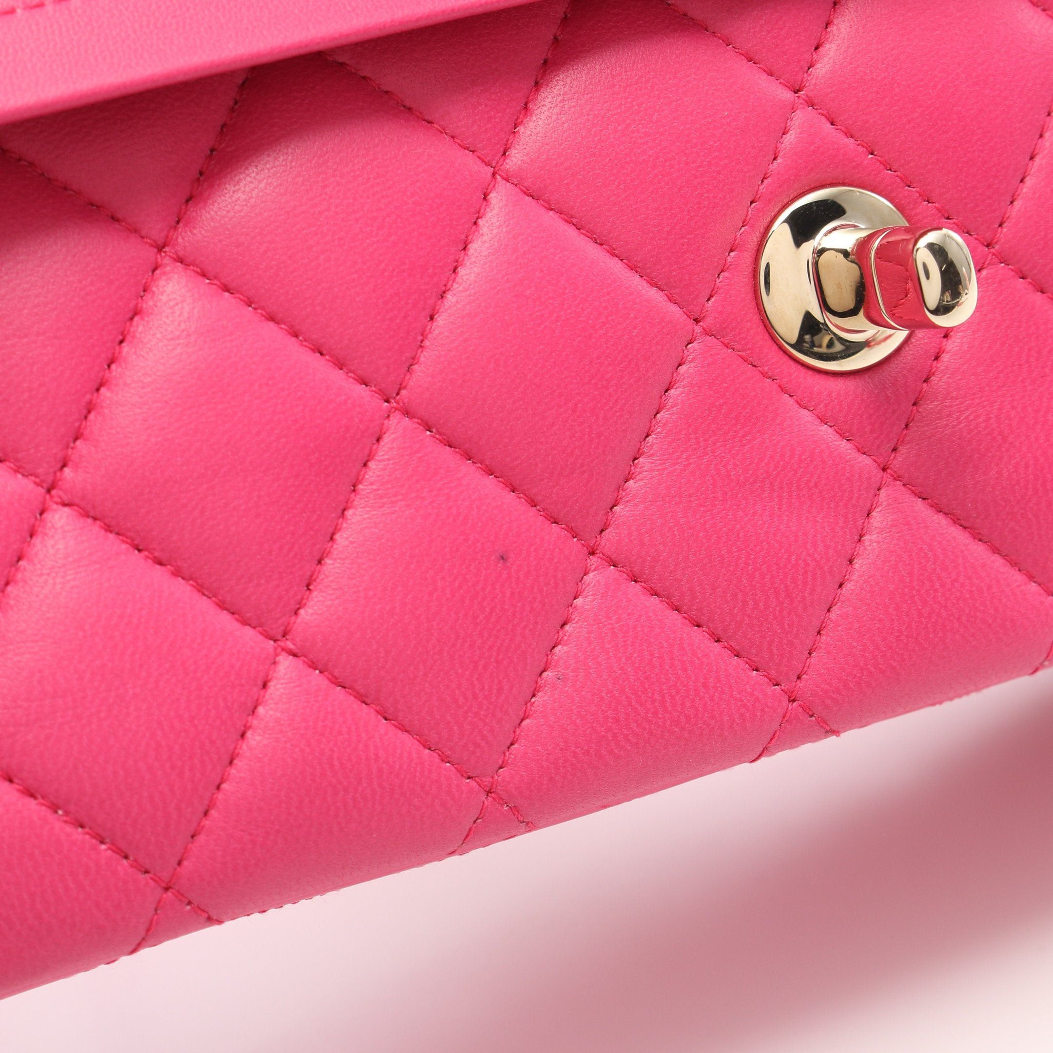 Chanel Chanel Matelasse Double Flap Chain Shoulder Bag Lambskin Pink Purple Gold Hardware Size ONE SIZE - 6 Thumbnail