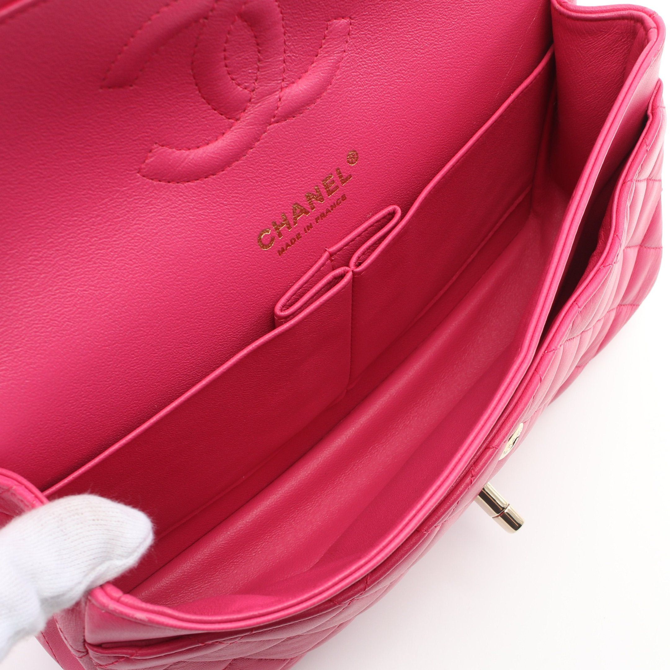 Chanel Chanel Matelasse Double Flap Chain Shoulder Bag Lambskin Pink Purple Gold Hardware Size ONE SIZE - 3 Thumbnail