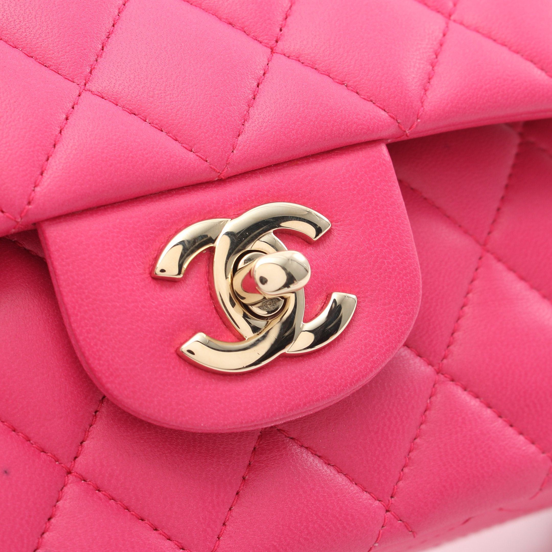 Chanel Chanel Matelasse Double Flap Chain Shoulder Bag Lambskin Pink Purple Gold Hardware Size ONE SIZE - 11 Thumbnail