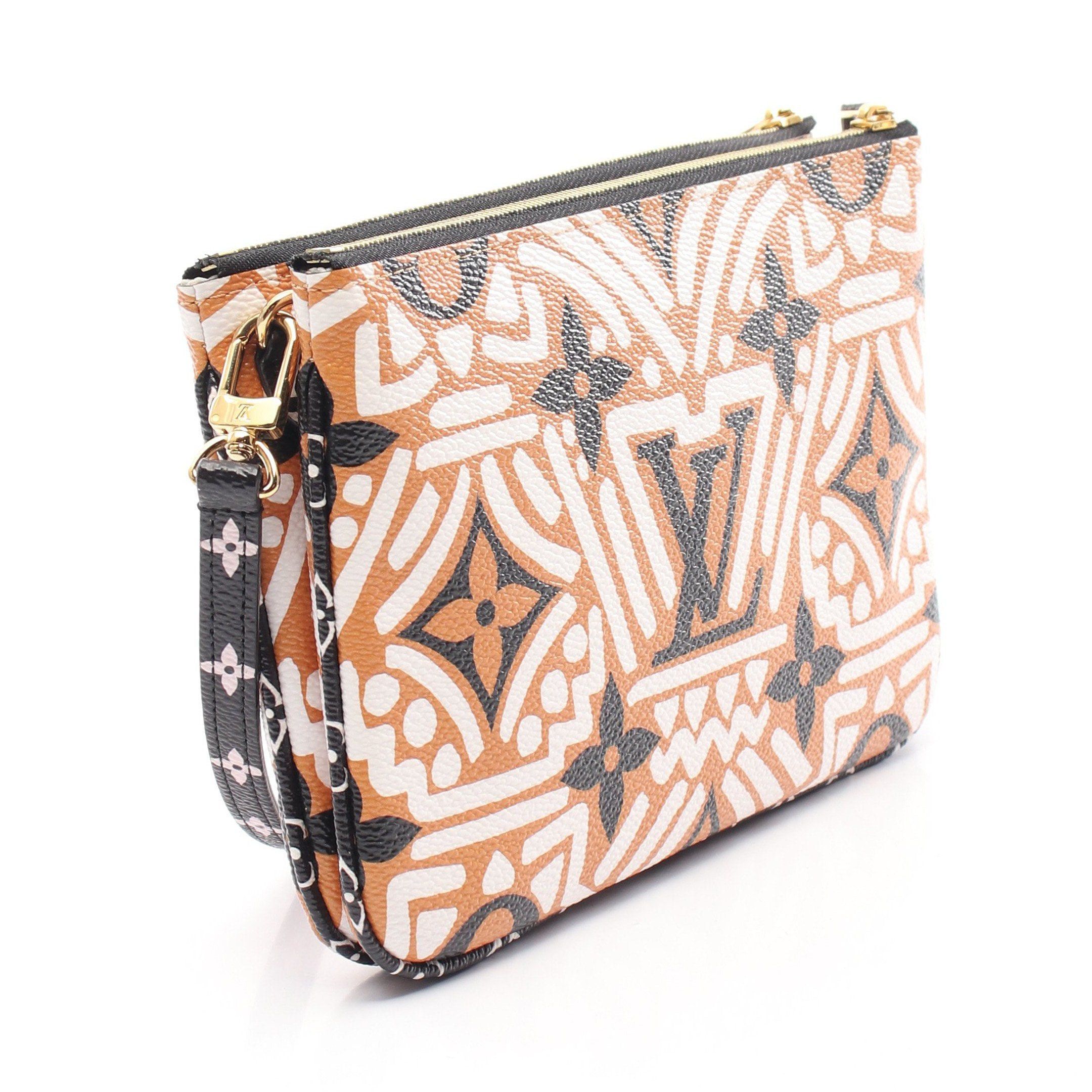 Louis Vuitton Louis Vuitton Pochette Double Zip Lv Craft Claim Caramel Shoulder Bag Orange Multicolor Size ONE SIZE - 2 Thumbnail