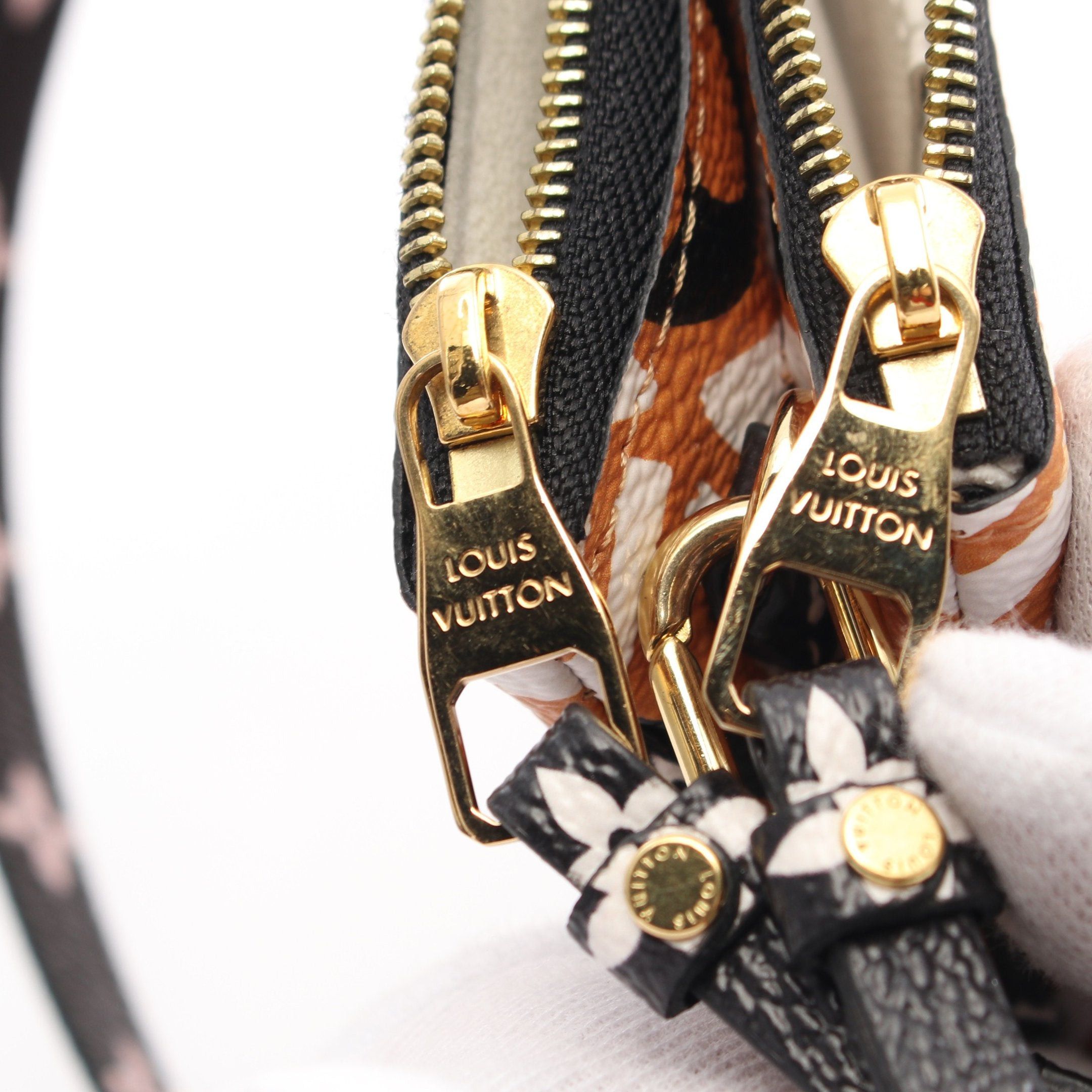 Louis Vuitton Louis Vuitton Pochette Double Zip Lv Craft Claim Caramel Shoulder Bag Orange Multicolor Size ONE SIZE - 6 Thumbnail