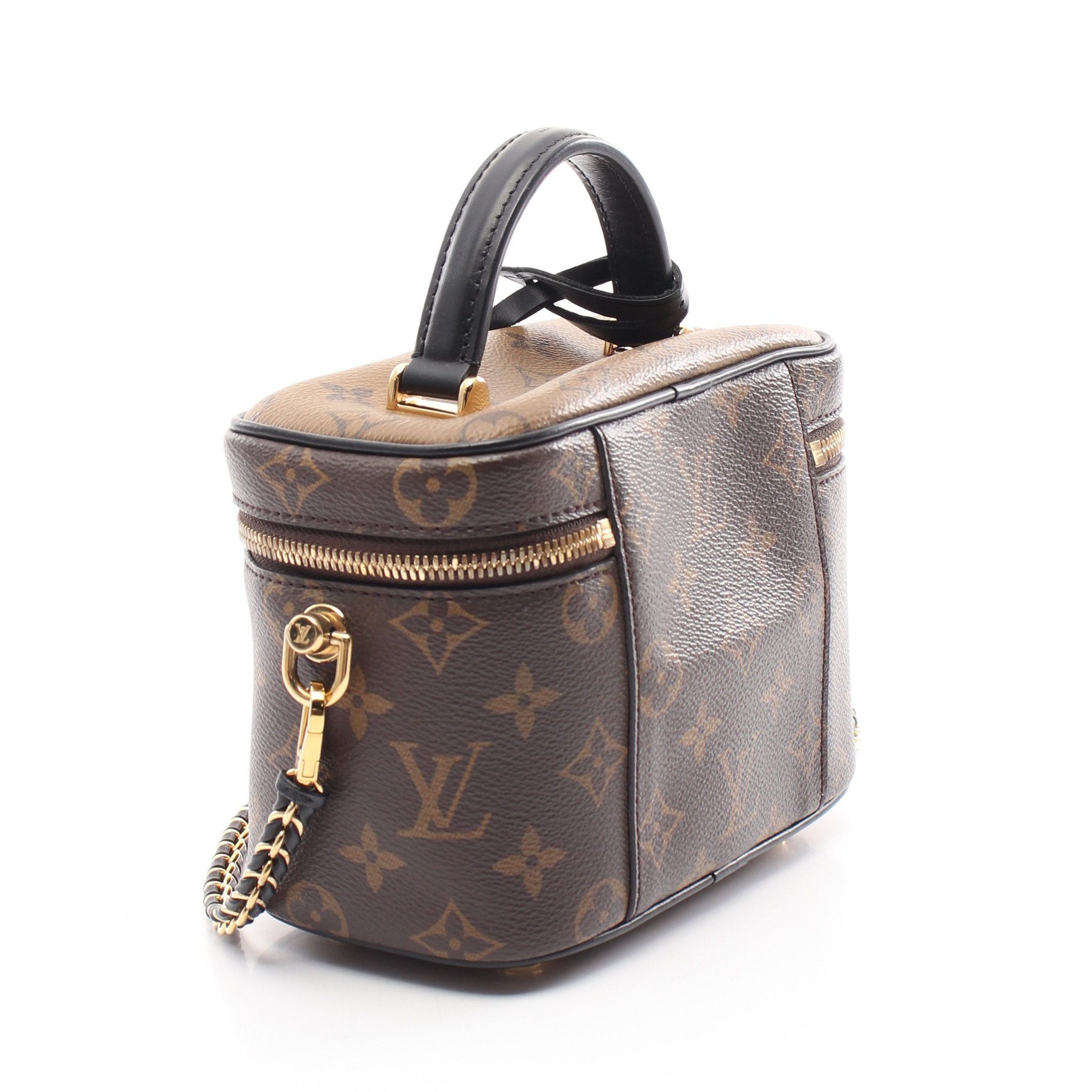 Louis Vuitton Louis Vuitton Vanity Nv Pm Monogram Reverse Handbag Bag Leather Brown Black Size ONE SIZE - 2 Thumbnail