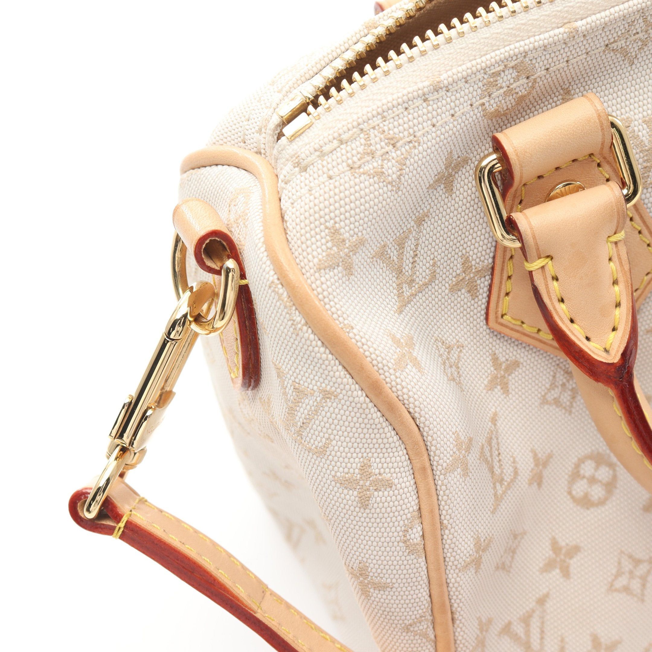 Louis Vuitton Louis Vuitton Speedy 20 Monogram Handbag Canvas Leather Beige Size ONE SIZE - 9 Thumbnail