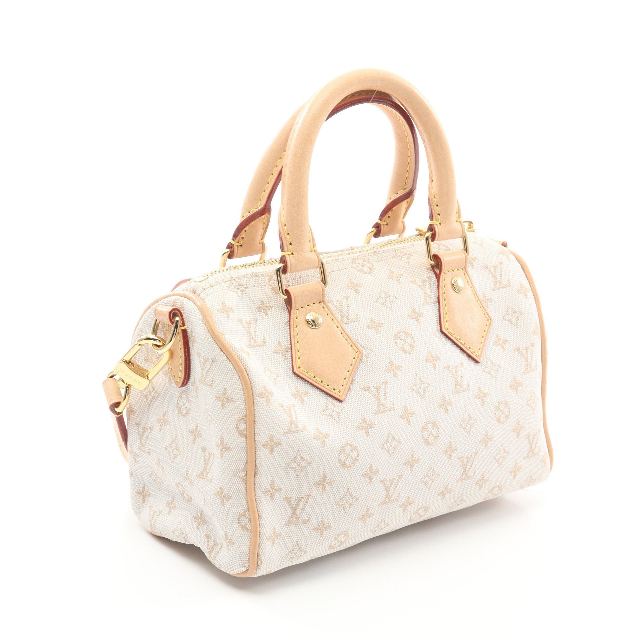 Louis Vuitton Louis Vuitton Speedy 20 Monogram Handbag Canvas Leather Beige Size ONE SIZE - 2 Thumbnail