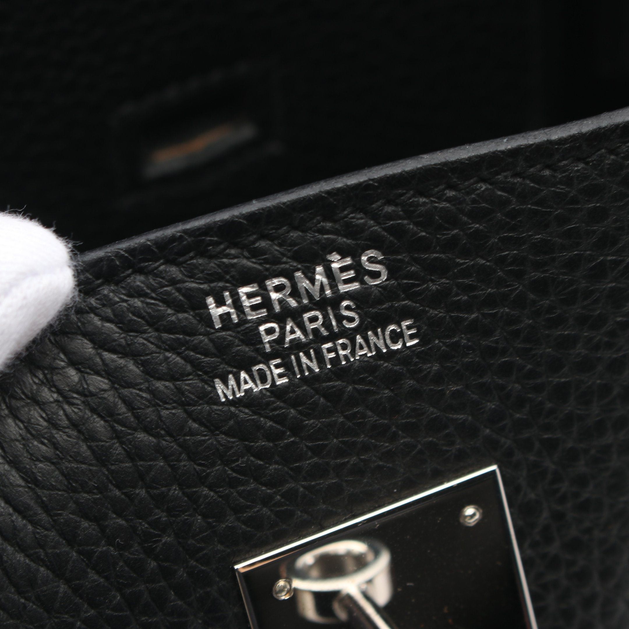 Hermes Hermes Birkin 35 Handbag Clemence Leather Black Silver Hardware □I Stamp (Manufactured Around 2005) Size ONE SIZE - 4 Thumbnail