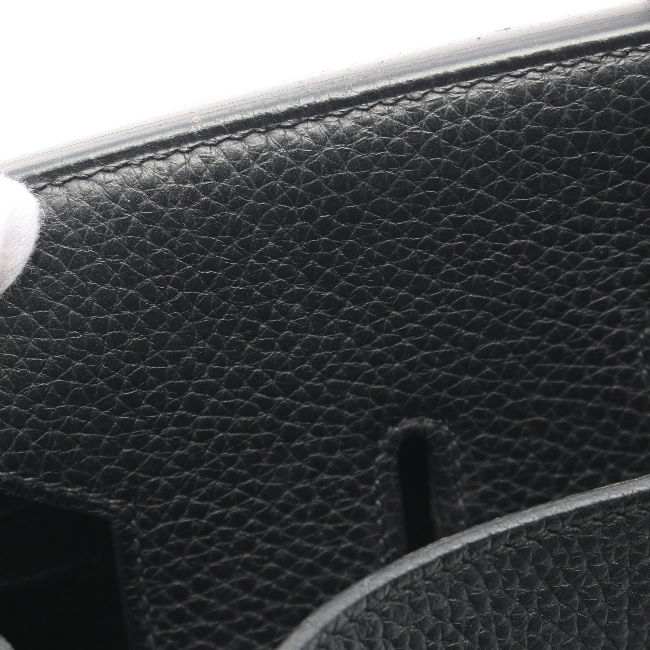 Hermes Hermes Birkin 35 Handbag Clemence Leather Black Silver Hardware □I Stamp (Manufactured Around 2005) Size ONE SIZE - 13 Thumbnail