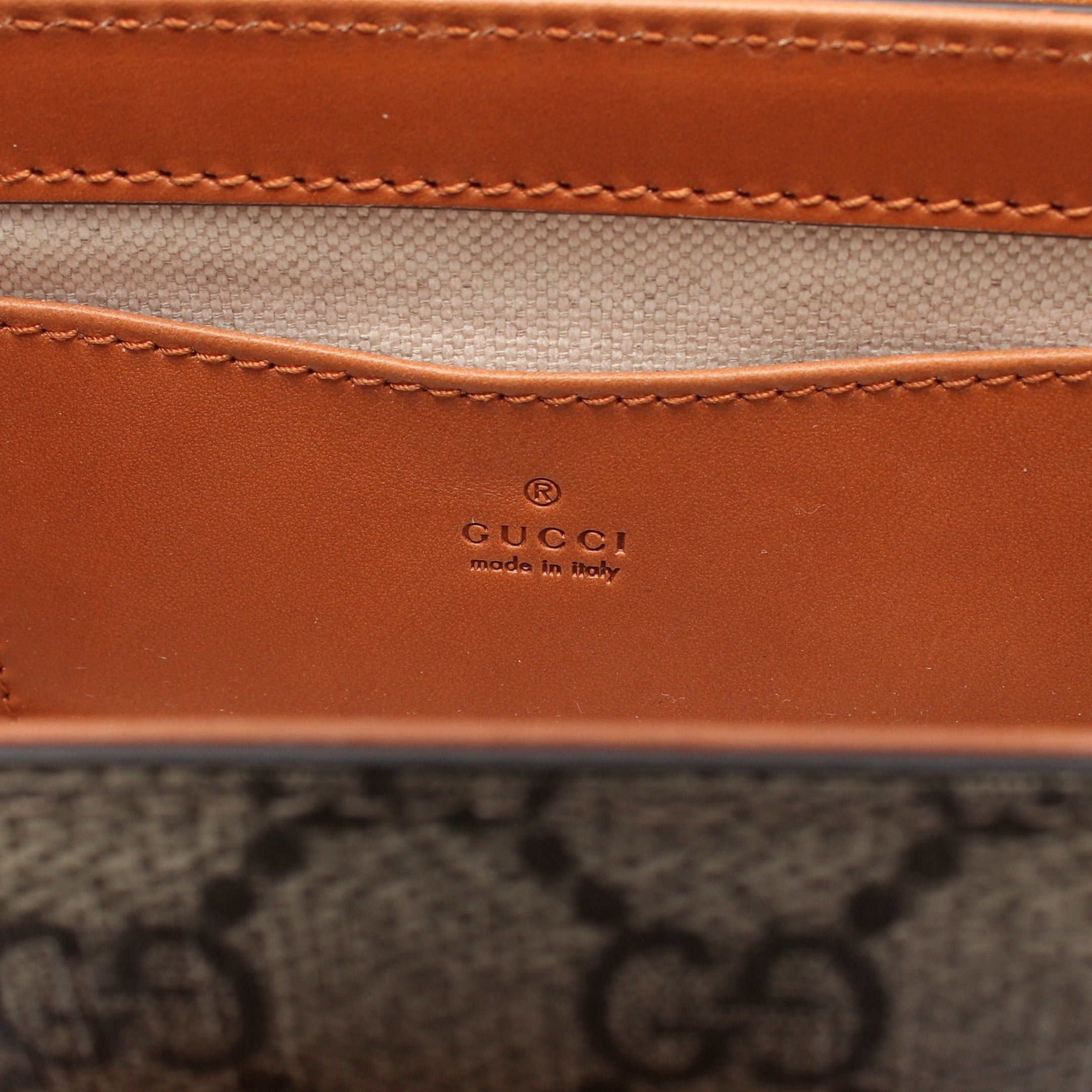 Gucci Gucci Bamboo 1947 Mini Belt Bag Gg Canvas Body Waist Leather Beige Dark Brown Size ONE SIZE - 4 Thumbnail