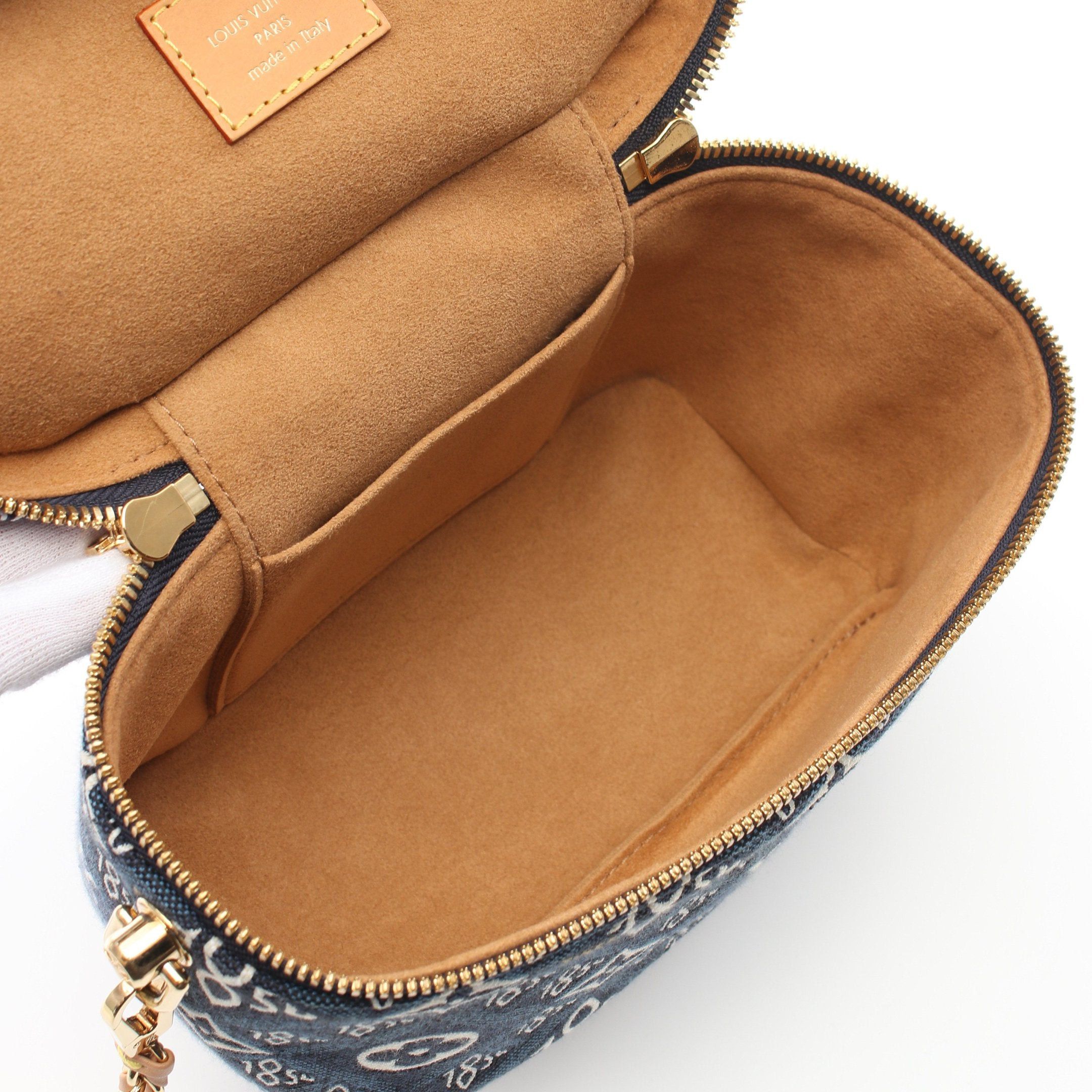 Louis Vuitton Louis Vuitton Vanity Nv Since 1854 Monogram Jacquard Blue Bag Handbag Canvas Leather Navy Size ONE SIZE - 3 Thumbnail
