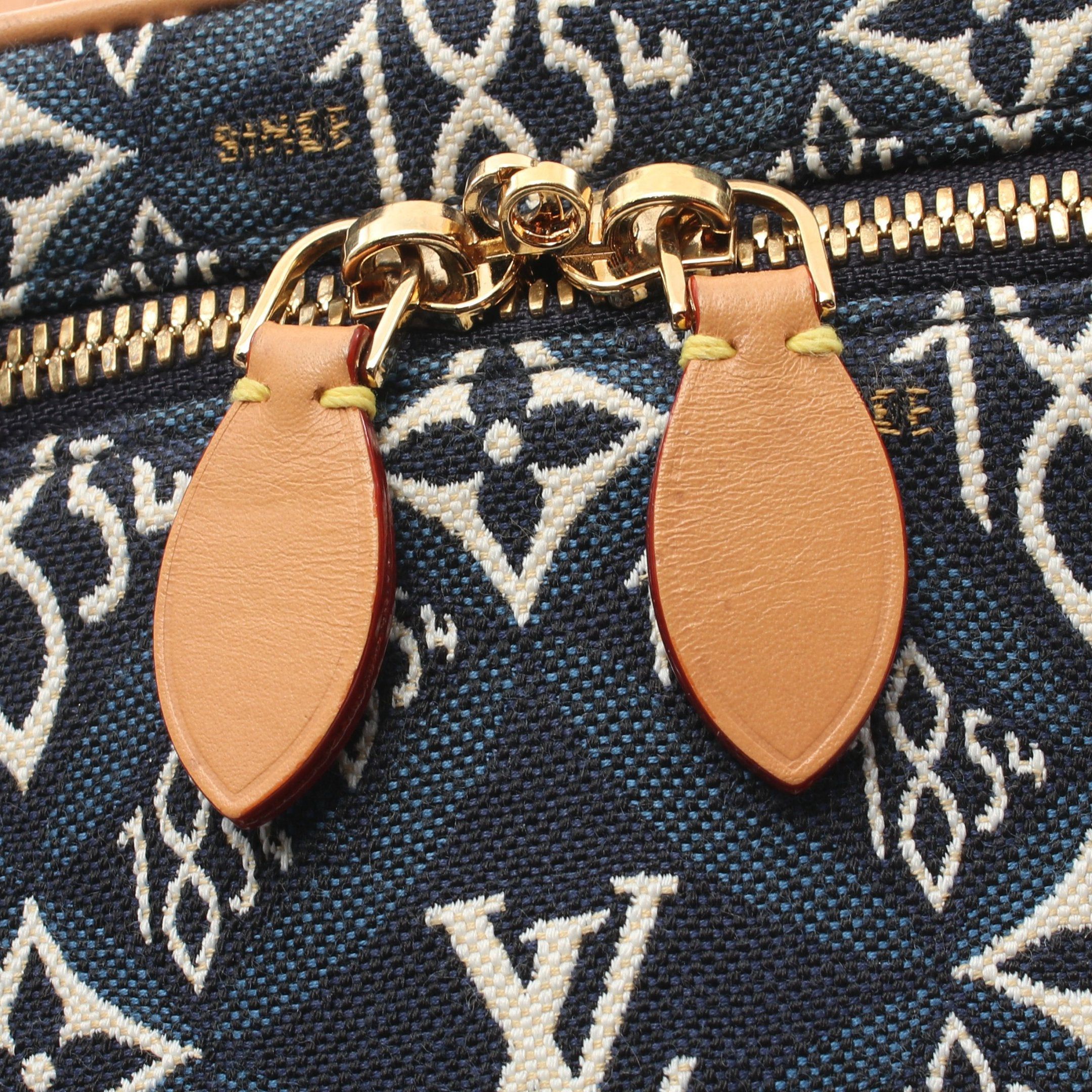Louis Vuitton Louis Vuitton Vanity Nv Since 1854 Monogram Jacquard Blue Bag Handbag Canvas Leather Navy Size ONE SIZE - 7 Thumbnail