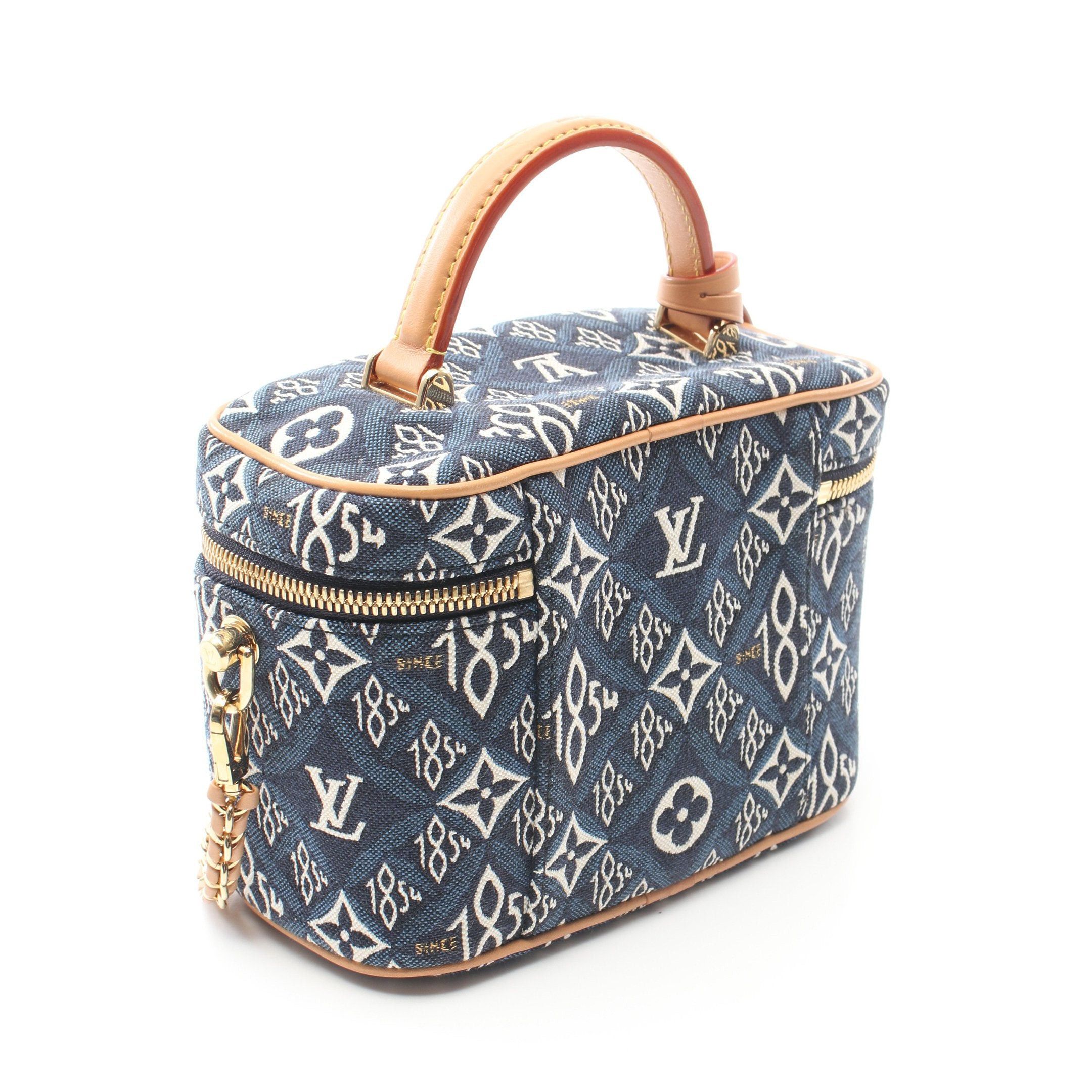 Louis Vuitton Louis Vuitton Vanity Nv Since 1854 Monogram Jacquard Blue Bag Handbag Canvas Leather Navy Size ONE SIZE - 2 Thumbnail
