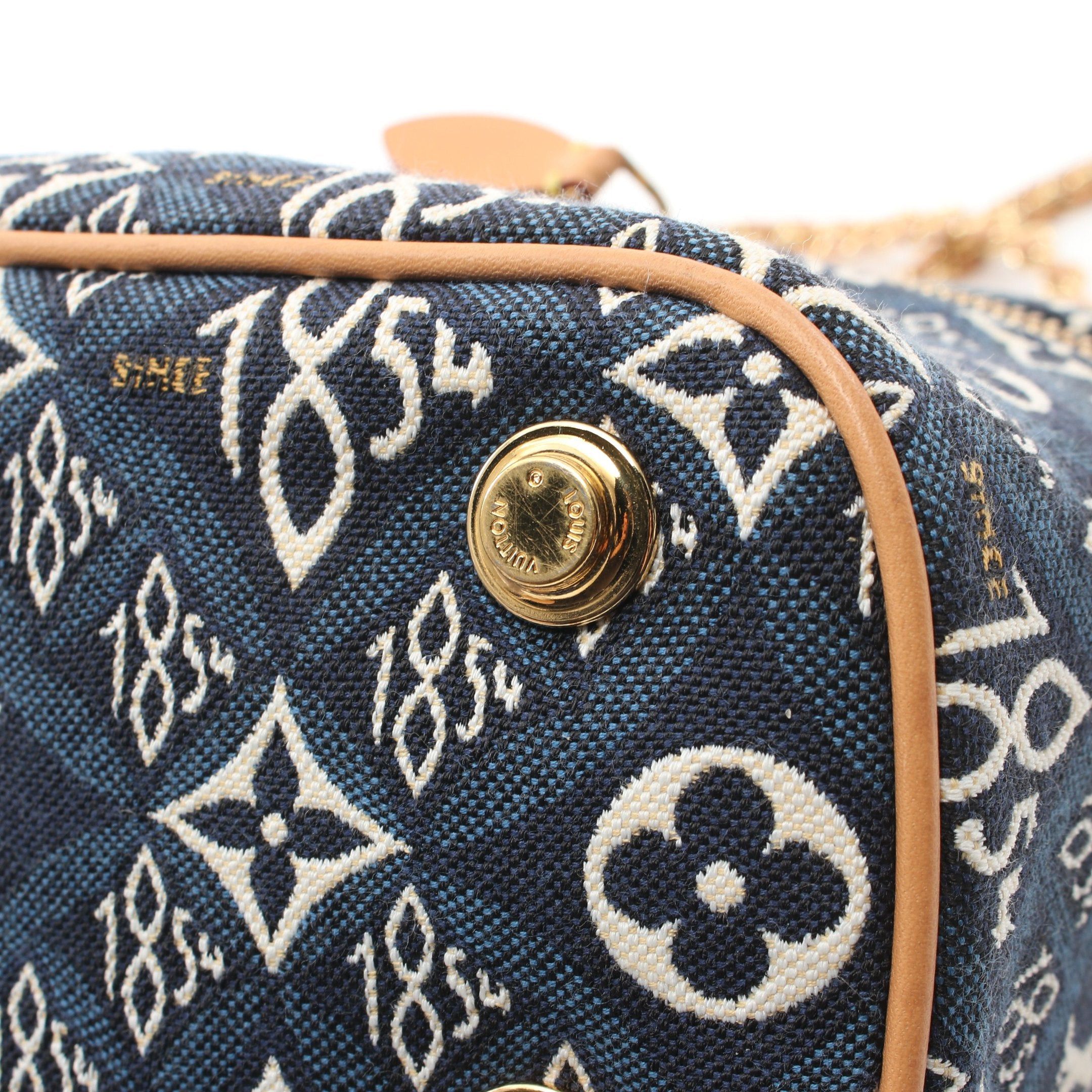 Louis Vuitton Louis Vuitton Vanity Nv Since 1854 Monogram Jacquard Blue Bag Handbag Canvas Leather Navy Size ONE SIZE - 9 Thumbnail