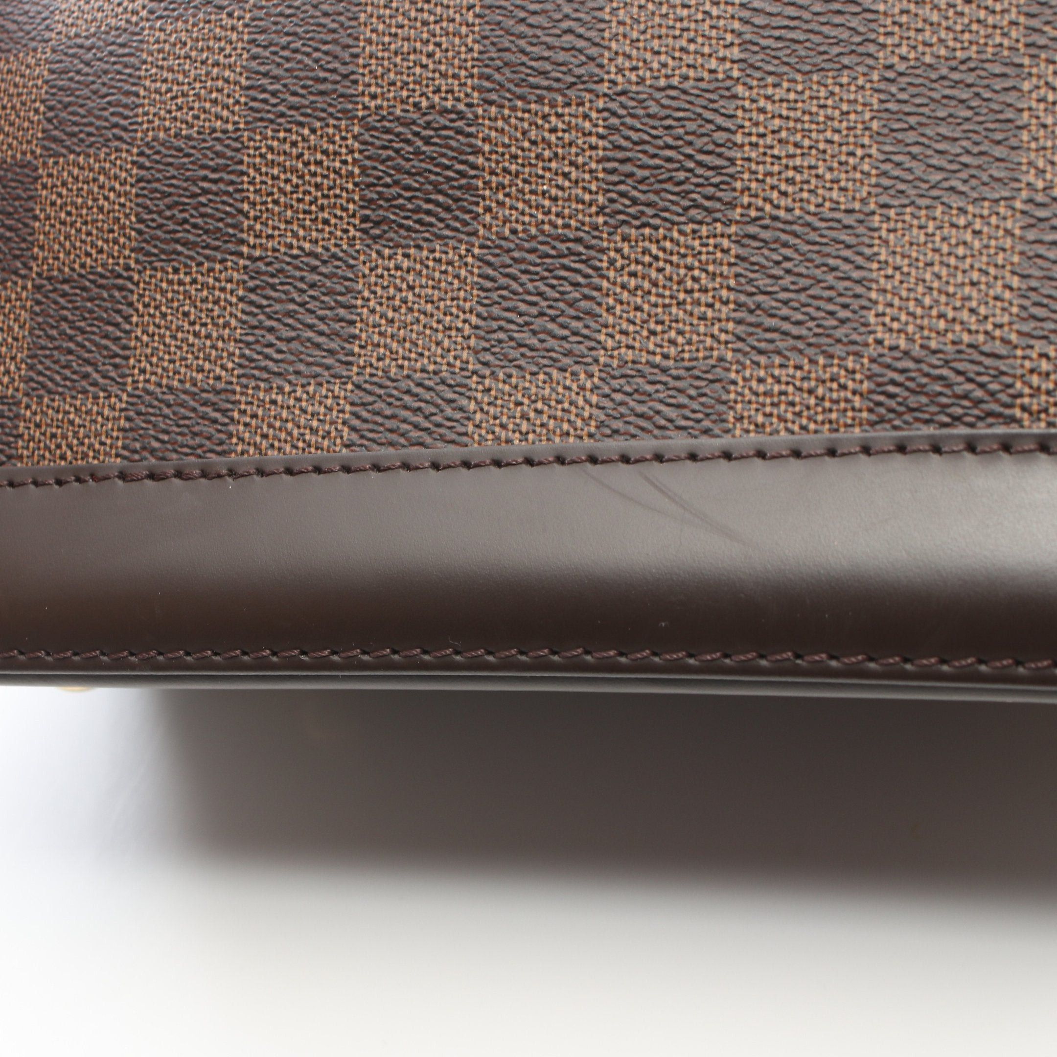 Louis Vuitton Louis Vuitton Alma Bb Damier Ebene Handbag Leather Brown Size ONE SIZE - 7 Thumbnail