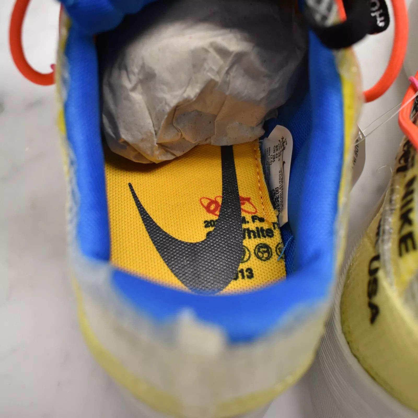 Nike × Off-White Nike Off White Virgil Abloh Vapor Street Sneakers Yellow Size US 10 / EU 43 - 11 Thumbnail