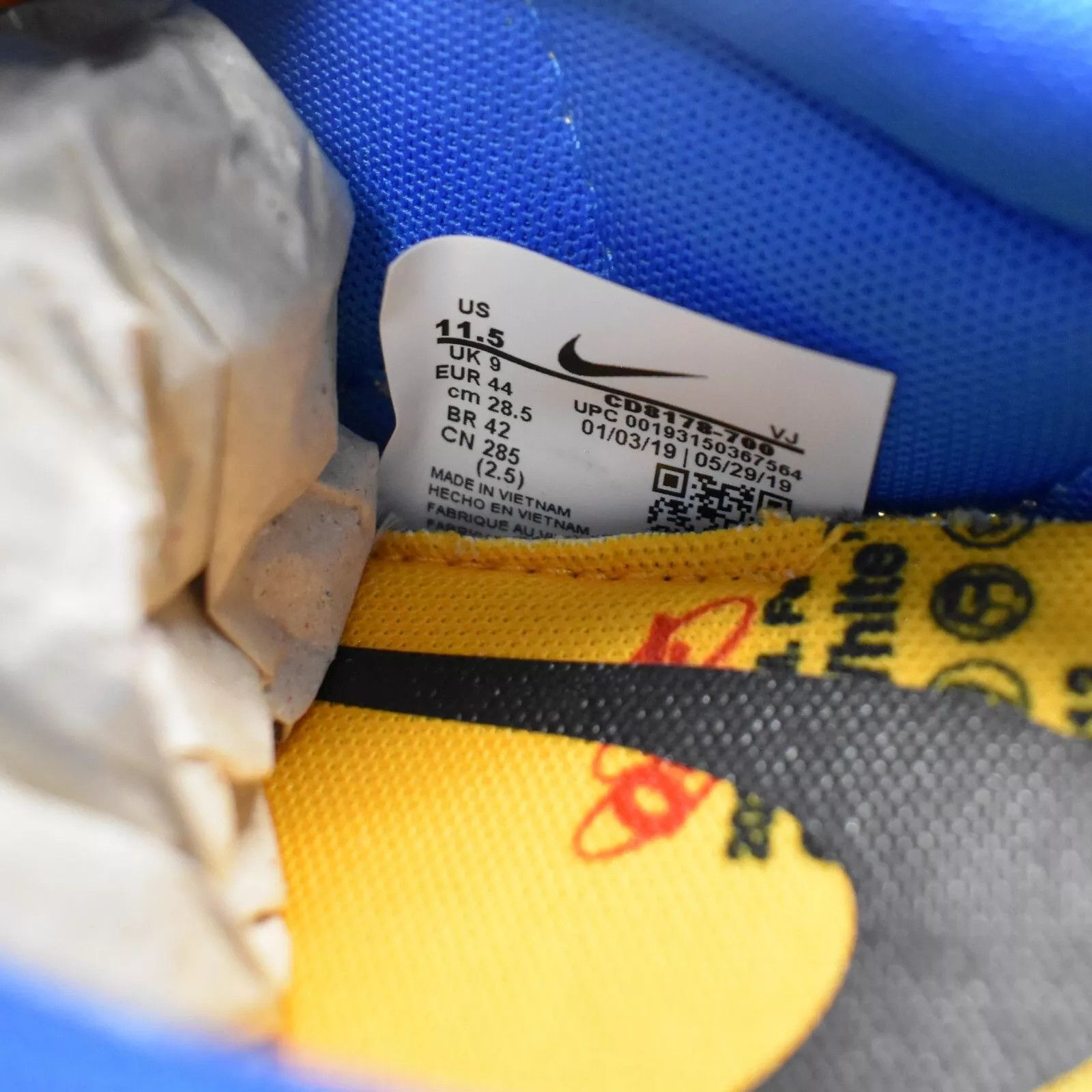 Nike × Off-White Nike Off White Virgil Abloh Vapor Street Sneakers Yellow Size US 10 / EU 43 - 12 Thumbnail