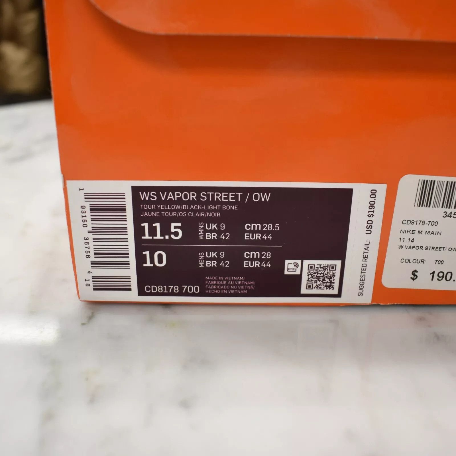 Nike × Off-White Nike Off White Virgil Abloh Vapor Street Sneakers Yellow Size US 10 / EU 43 - 13 Thumbnail
