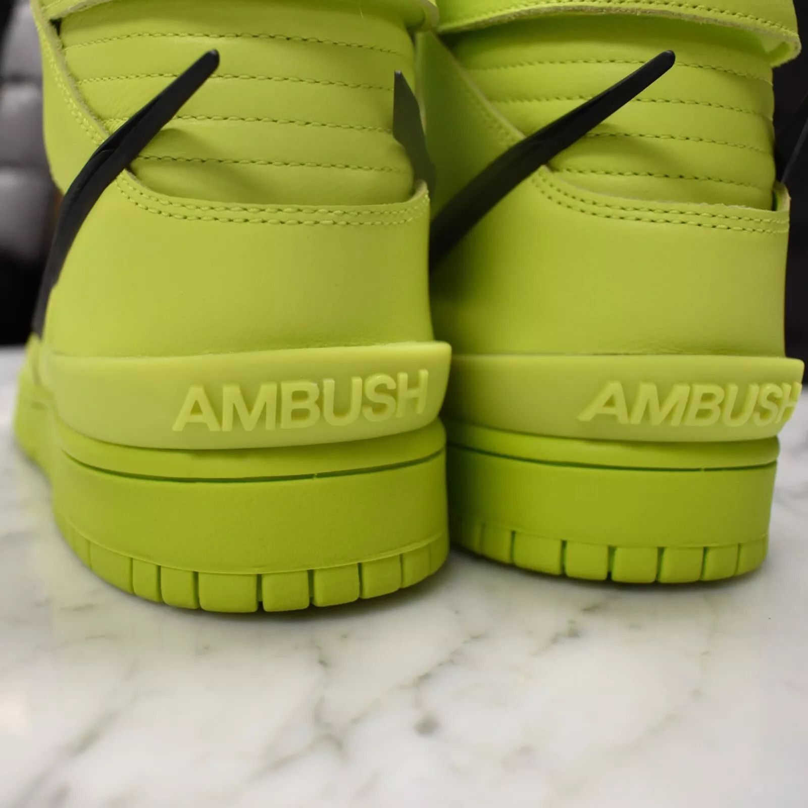 Nike Nike AMBUSH Dunk Hi High Atomic Green Lime Leather Size US 10.5 / EU 43-44 - 10 Thumbnail
