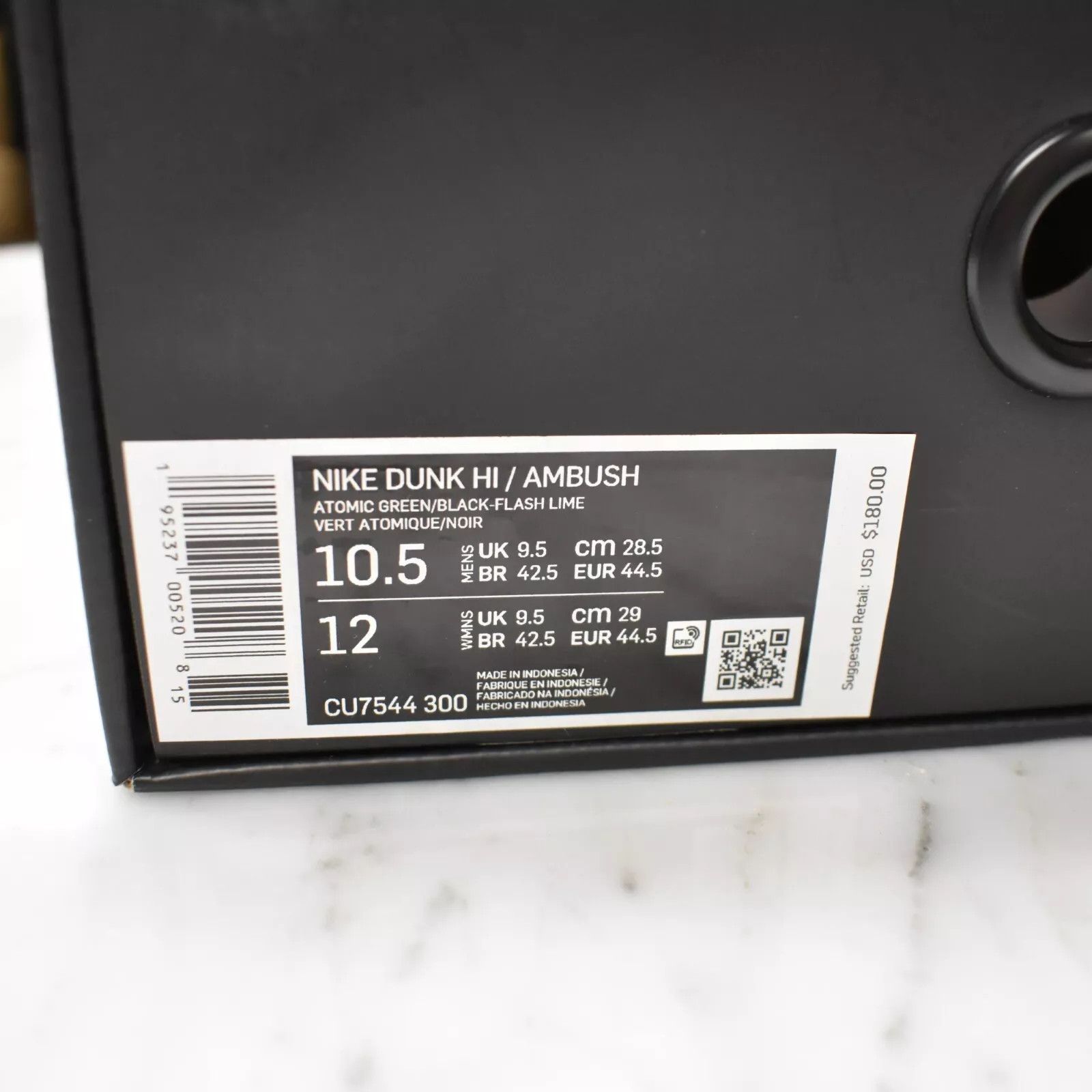 Nike Nike AMBUSH Dunk Hi High Atomic Green Lime Leather Size US 10.5 / EU 43-44 - 14 Thumbnail