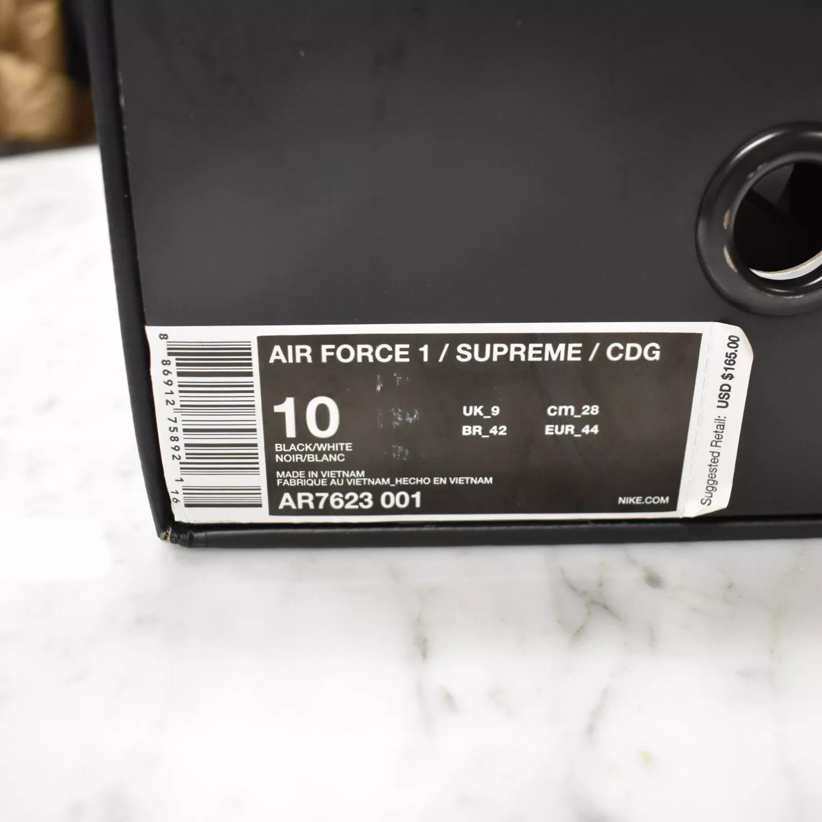 Comme des Garcons × Nike × Supreme Supreme CDG Nike Air Force 1 CDG Split Black Leather FW18 Size US 10 / EU 43 - 12 Thumbnail