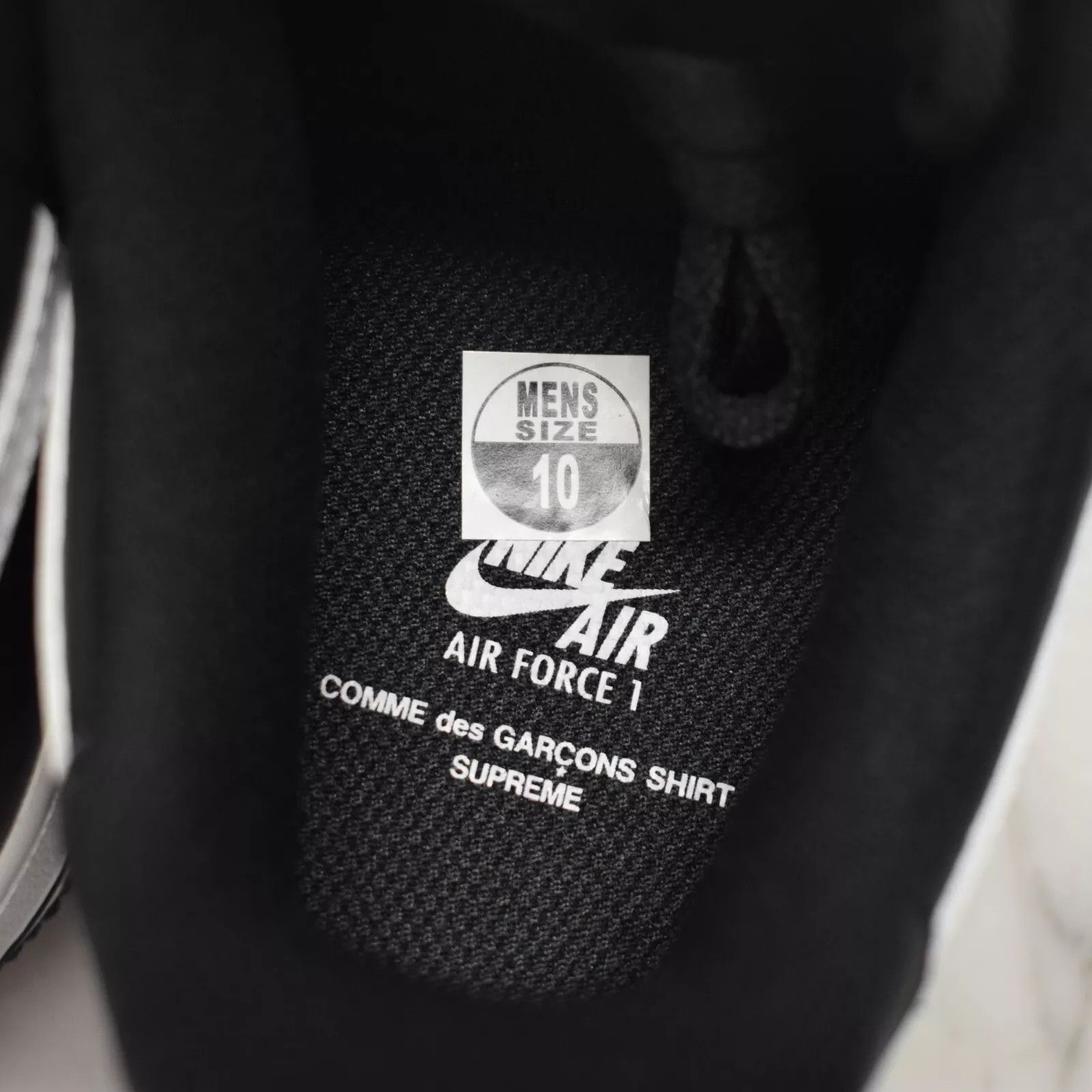 Comme des Garcons × Nike × Supreme Supreme CDG Nike Air Force 1 CDG Split Black Leather FW18 Size US 10 / EU 43 - 10 Thumbnail