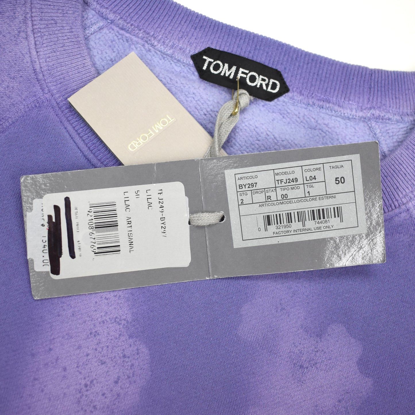 Tom Ford TOM FORD Artisinal Purple Fleece Crewneck Sweatshirt Size US M / EU 48-50 / 2 - 8 Thumbnail