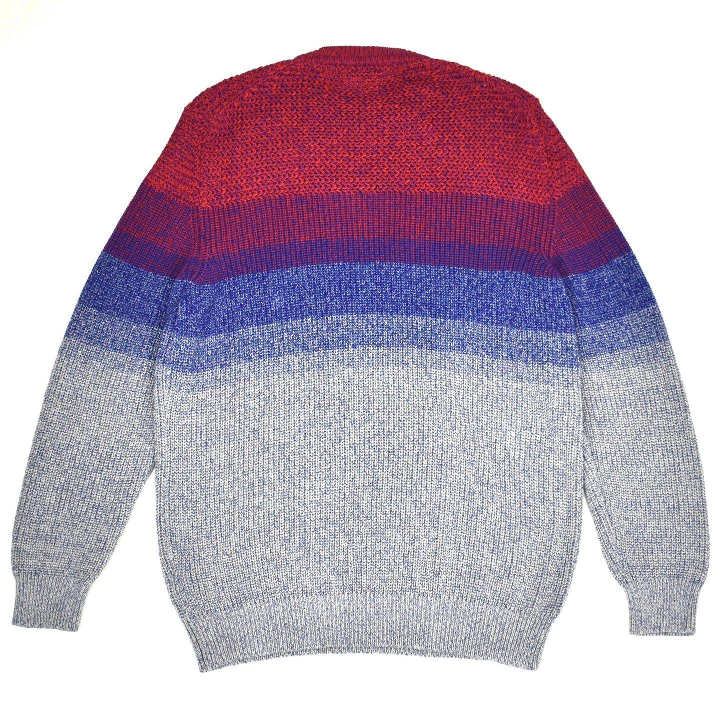 Isaia ISAIA Gradient Stripe Chunky Knit Crewneck Sweater Size US XXL / EU 58 / 5 - 2 Thumbnail