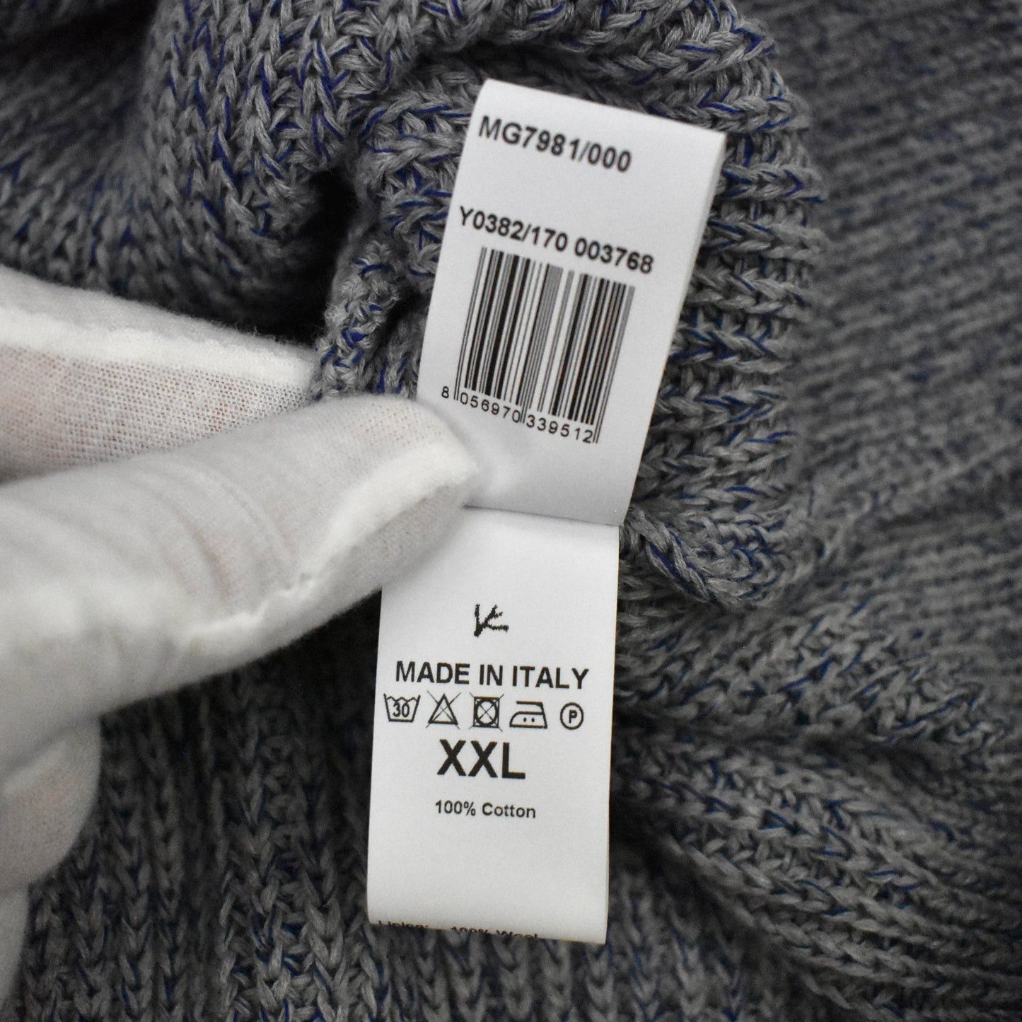 Isaia ISAIA Gradient Stripe Chunky Knit Crewneck Sweater Size US XXL / EU 58 / 5 - 7 Thumbnail