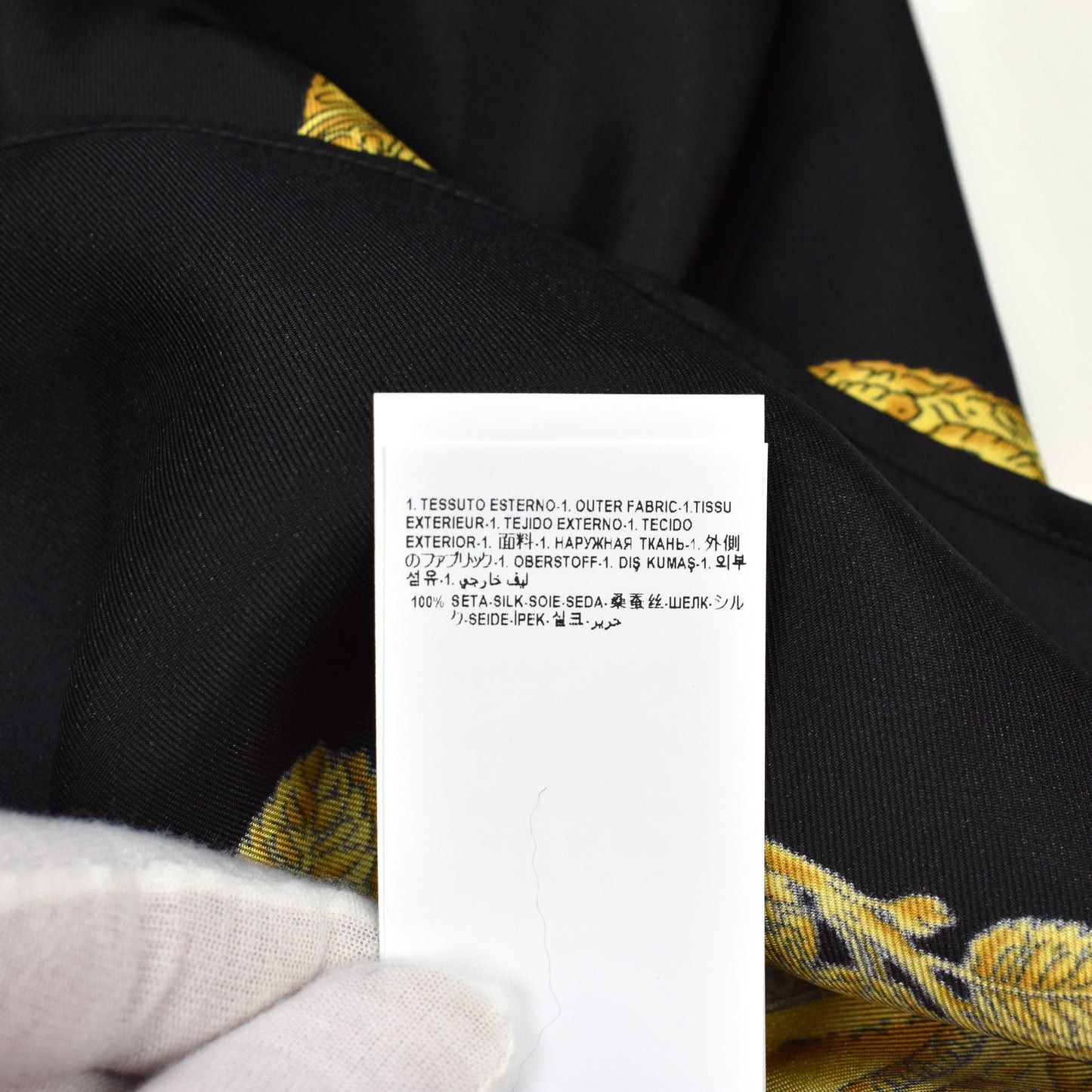 Versace Versace Black Gold Barocco Medusa Print Silk Shirt Size US M / EU 48-50 / 2 - 10 Thumbnail