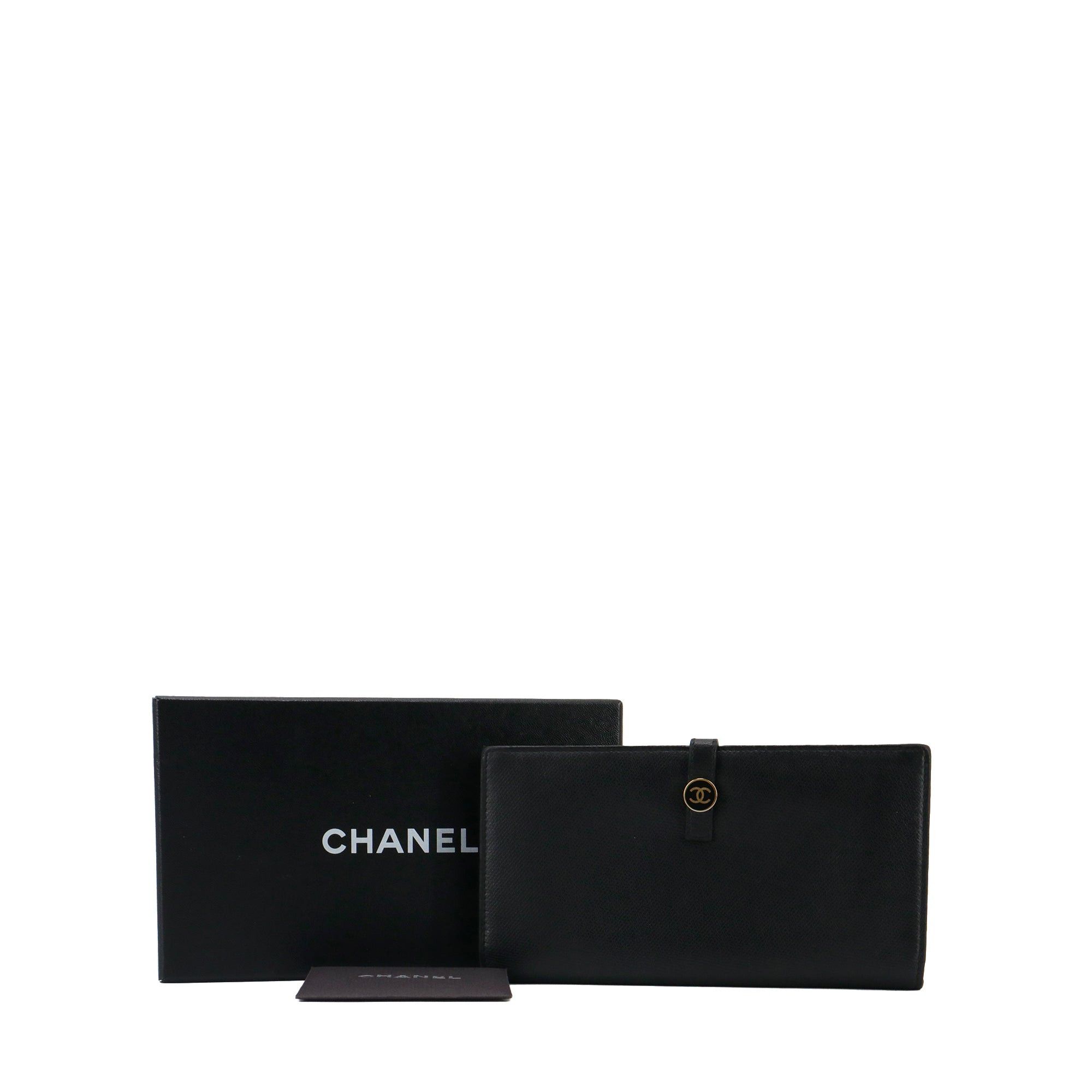 Chanel CHANEL - Chanel wallet in black grained leather Size ONE SIZE - 7 Thumbnail