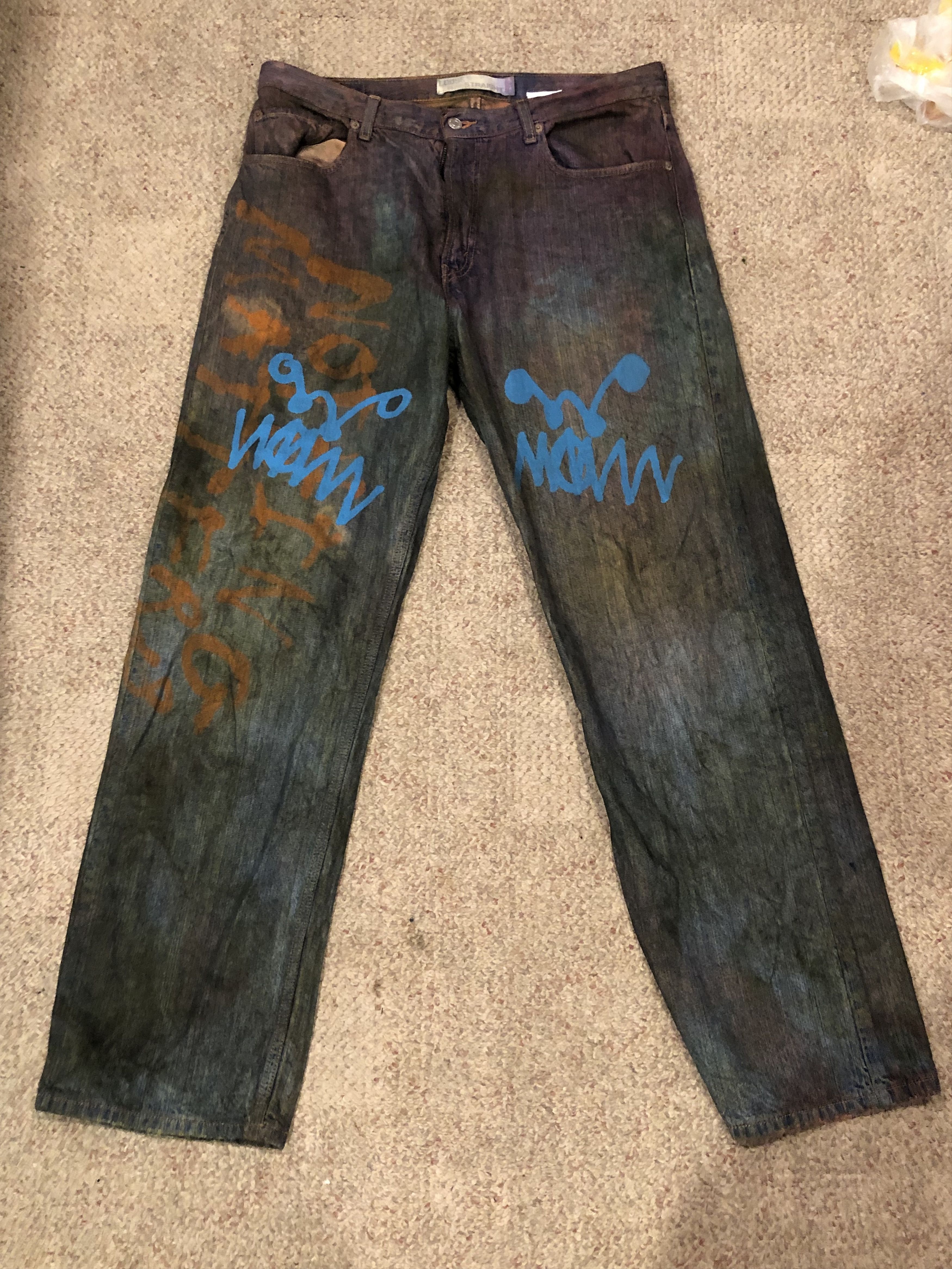 image of Asspizza Screenprinted Jeans, Men's (Size 34)