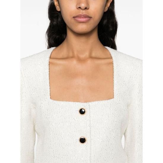 Alessandra Rich ALESSANDRA RICH Women Jackets FABX3839 F4364 0822 WHITE Size S / US 4 / IT 40 - 3 Thumbnail