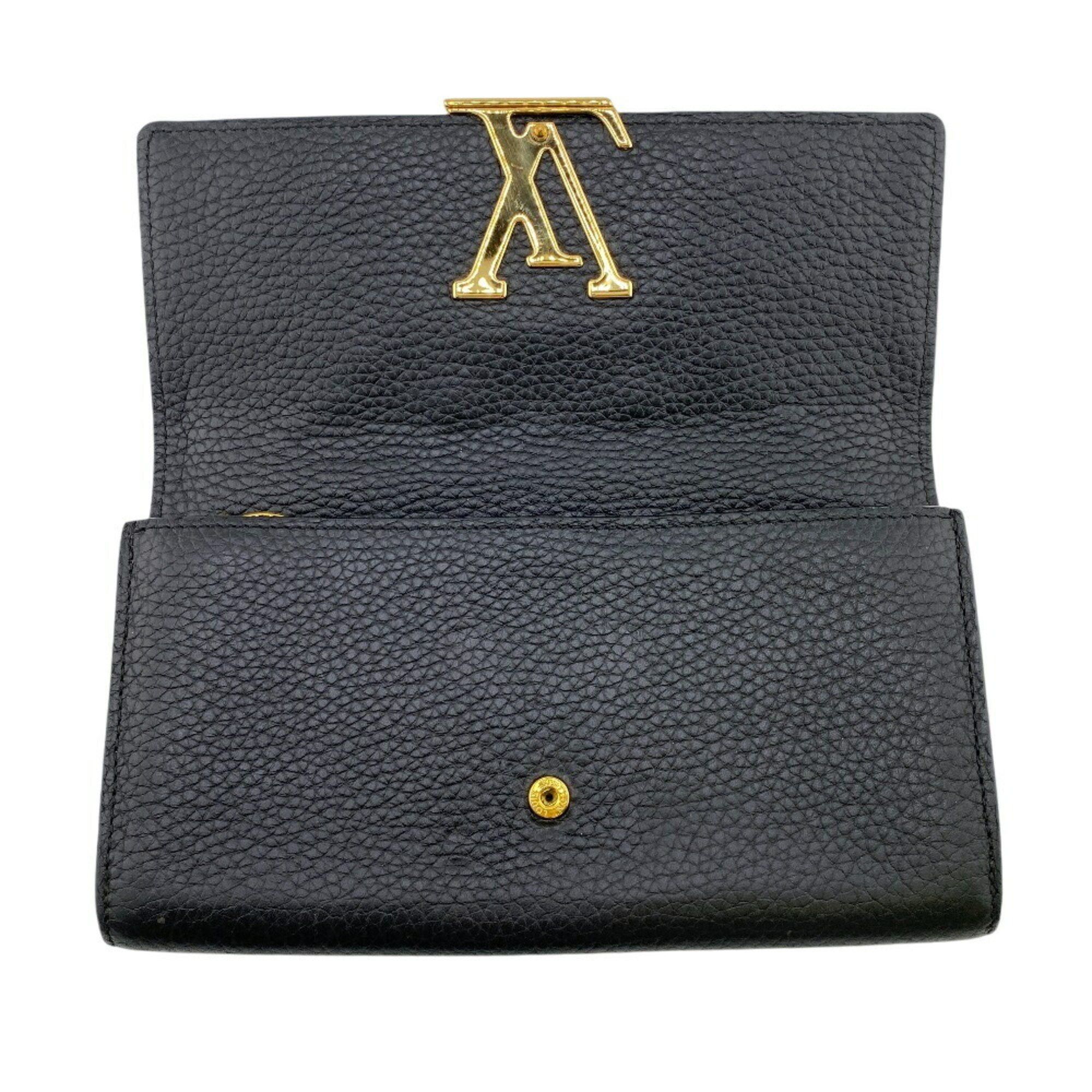 Louis Vuitton Louis Vuitton Wallet M63461 Capucines Portefeuille Long Black Women's Size ONE SIZE - 6 Thumbnail