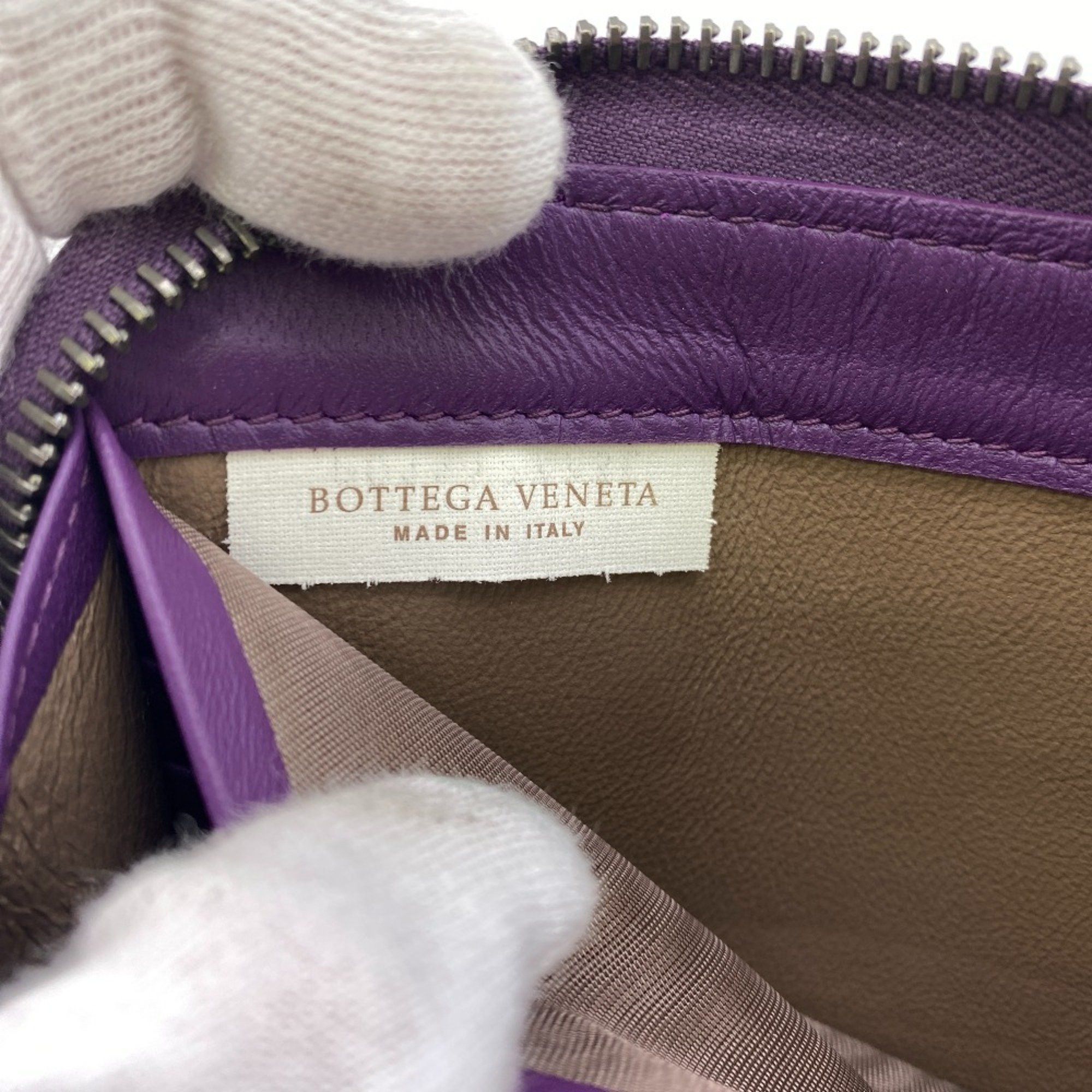 Bottega Veneta BOTTEGAVENETA Bottega Veneta Round Intrecciato Long Wallet Purple Men's Size ONE SIZE - 14 Thumbnail