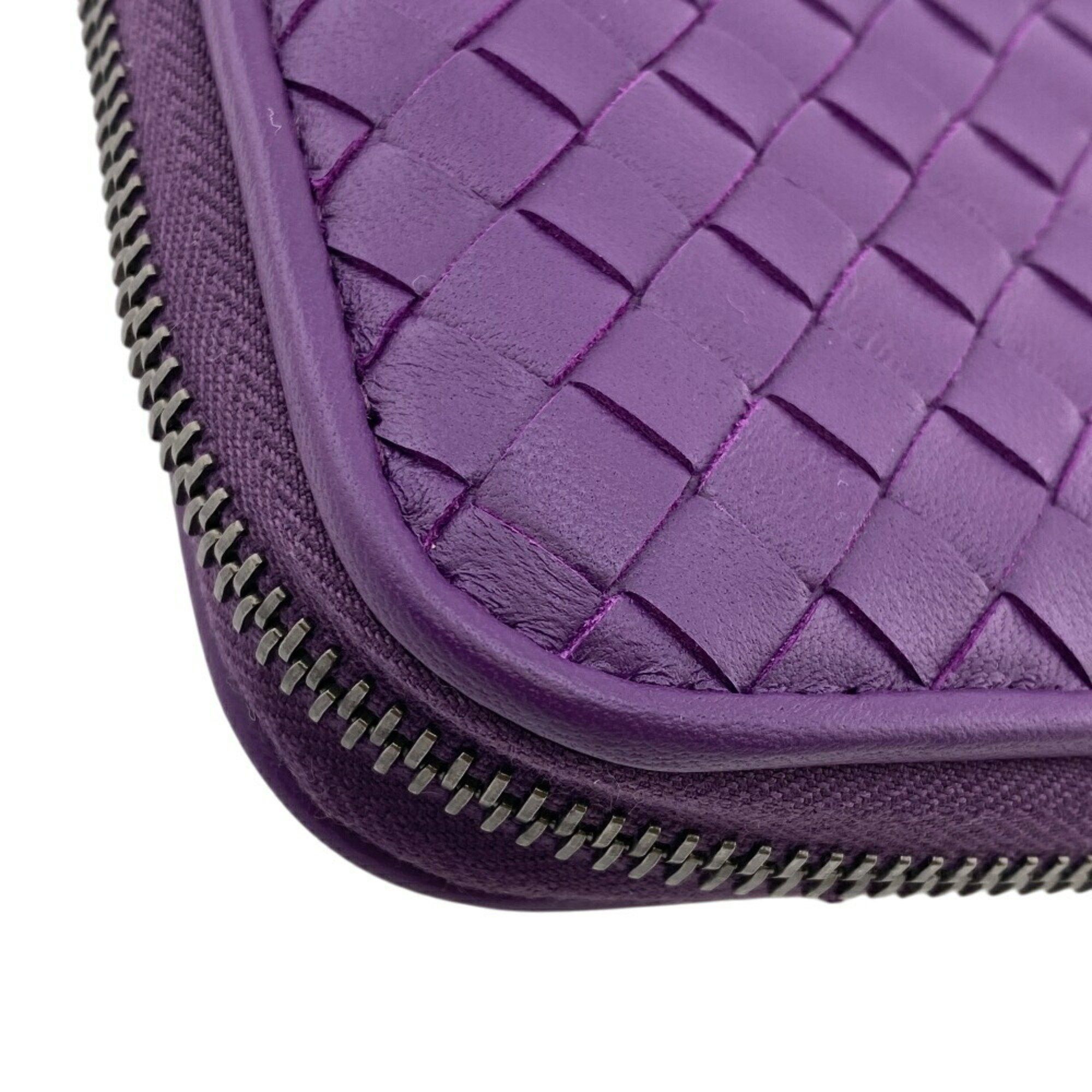 Bottega Veneta BOTTEGAVENETA Bottega Veneta Round Intrecciato Long Wallet Purple Men's Size ONE SIZE - 6 Thumbnail