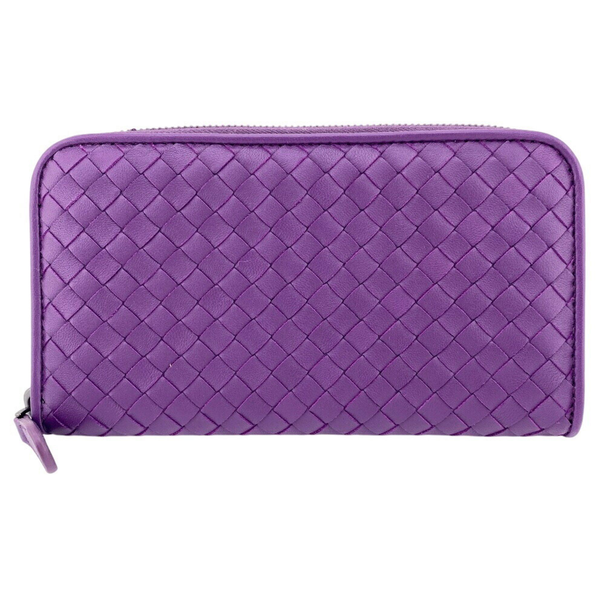 Bottega Veneta BOTTEGAVENETA Bottega Veneta Round Intrecciato Long Wallet Purple Men's Size ONE SIZE - 2 Thumbnail