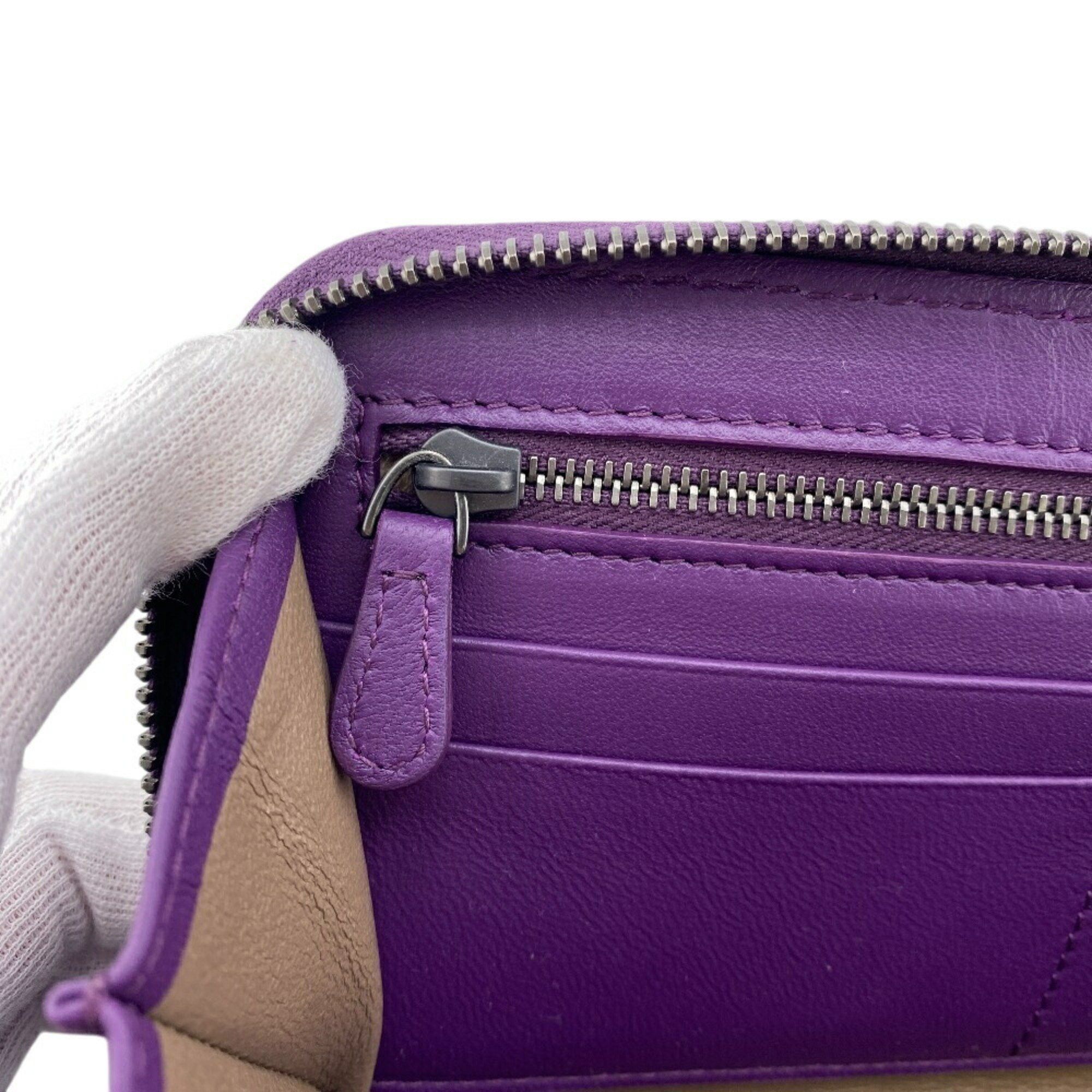 Bottega Veneta BOTTEGAVENETA Bottega Veneta Round Intrecciato Long Wallet Purple Men's Size ONE SIZE - 9 Thumbnail