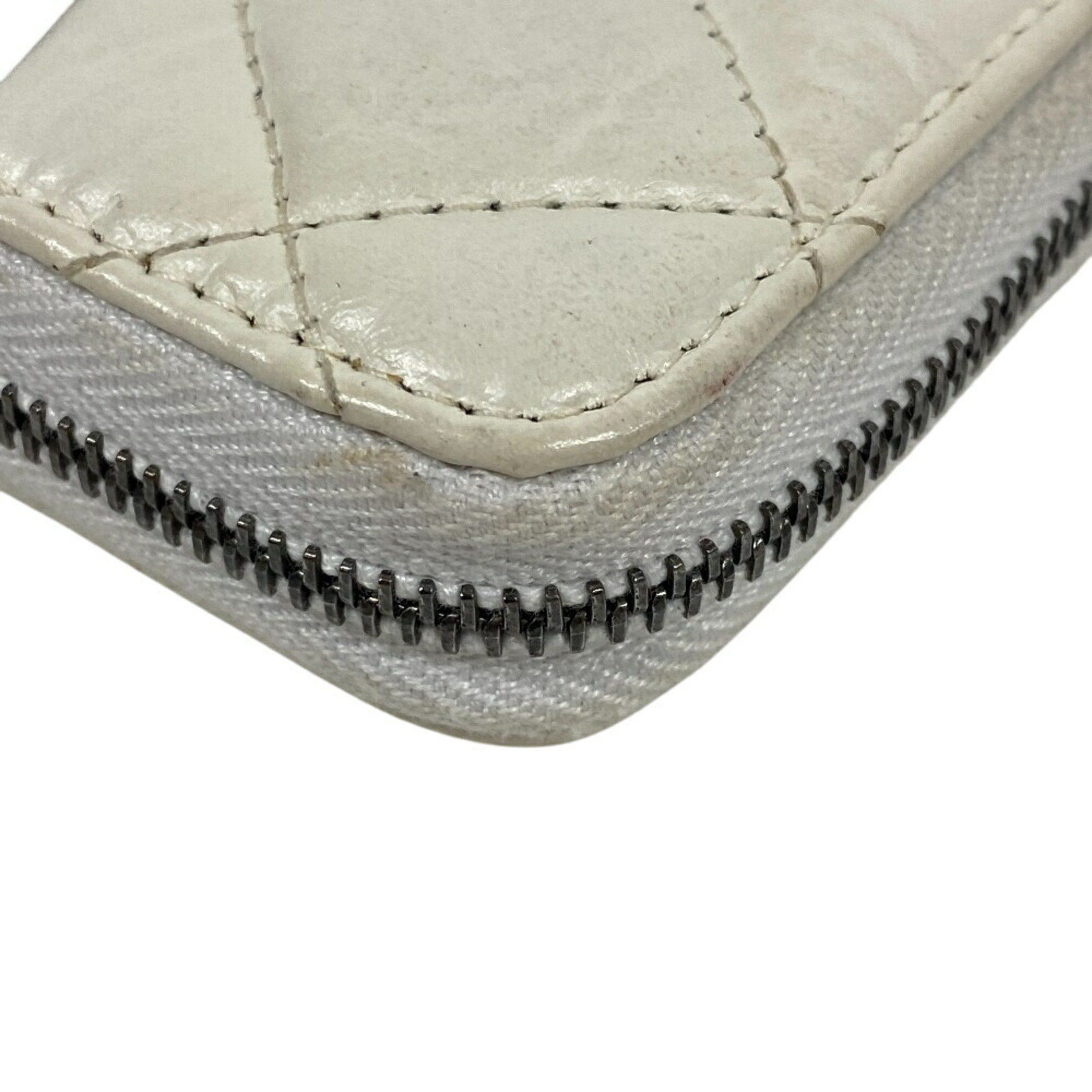 Chanel CHANEL Gabriel Doux Round Coin Case Wallet White Women's Size ONE SIZE - 3 Thumbnail