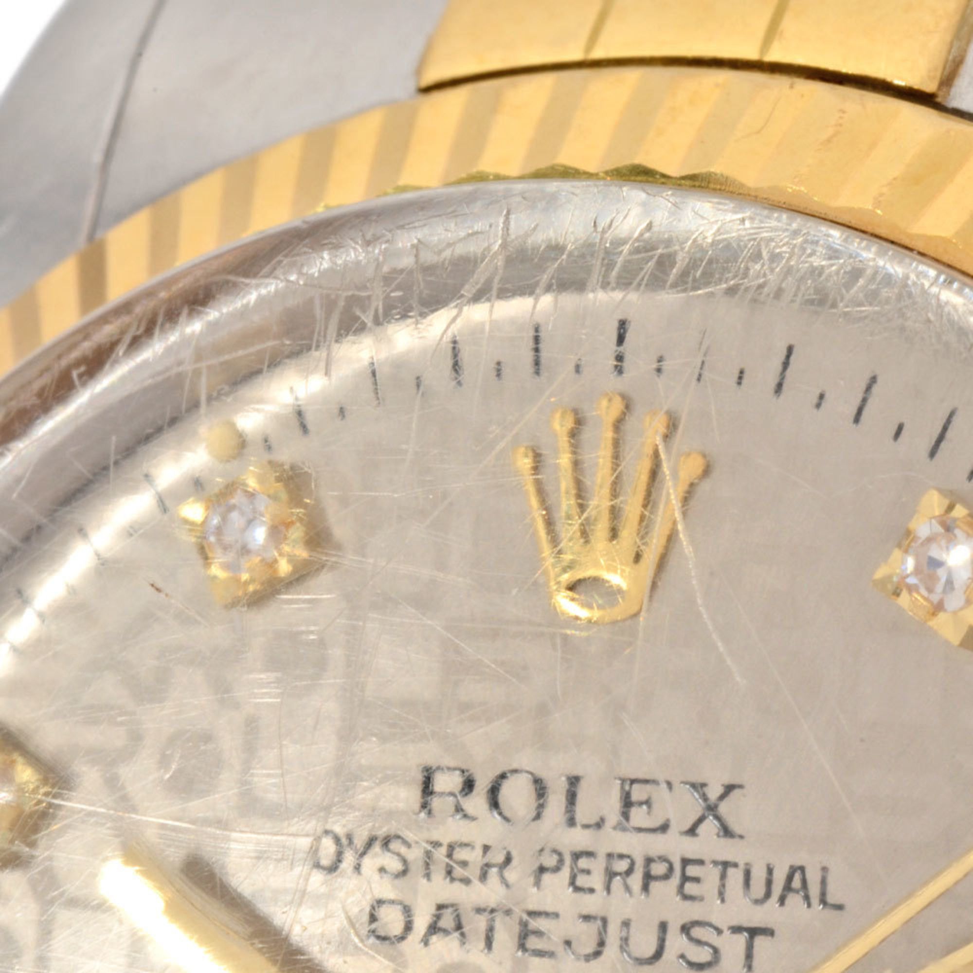 Rolex Rolex 16013G Datejust R series (manufactured in 1987) Automatic watch, silver/printed computer dial, SS x YG, 10P diamond index, men's IT1UY4JVNF5S Size ONE SIZE - 8 Thumbnail