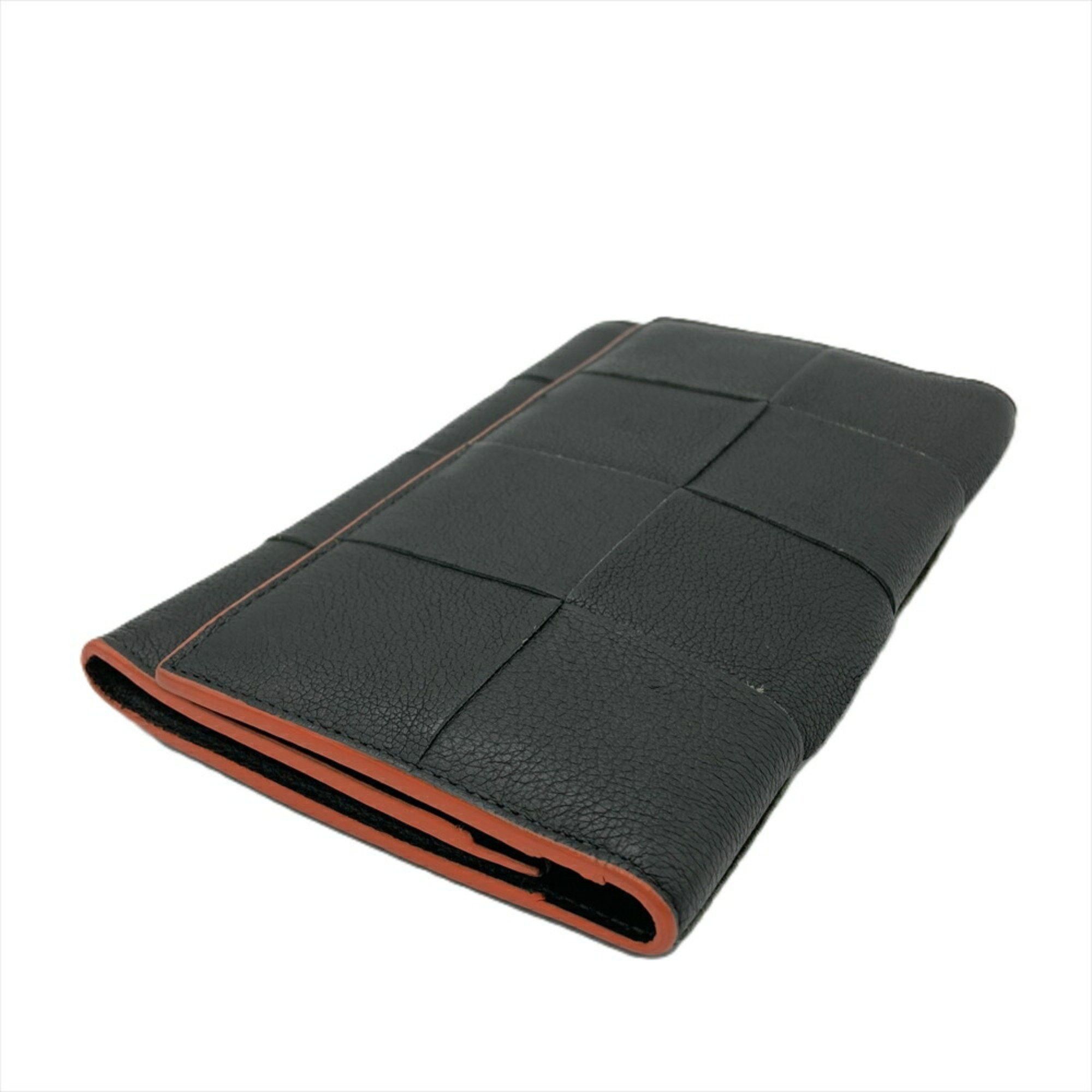 Bottega Veneta BOTTEGA VENETA Maxi Intrecciato Long Wallet Leather Black Bi-fold Billfold ITLQUEDC73EO Size ONE SIZE - 3 Thumbnail