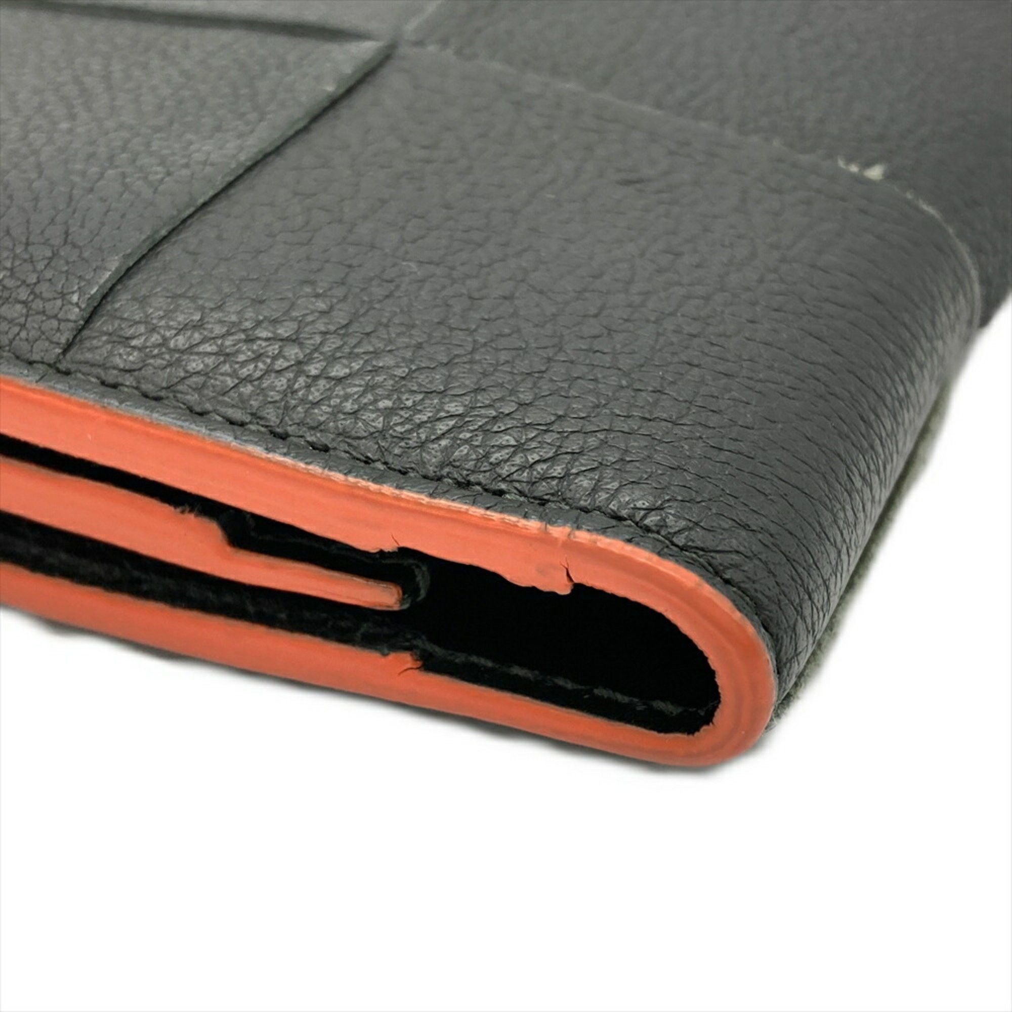 Bottega Veneta BOTTEGA VENETA Maxi Intrecciato Long Wallet Leather Black Bi-fold Billfold ITLQUEDC73EO Size ONE SIZE - 4 Thumbnail