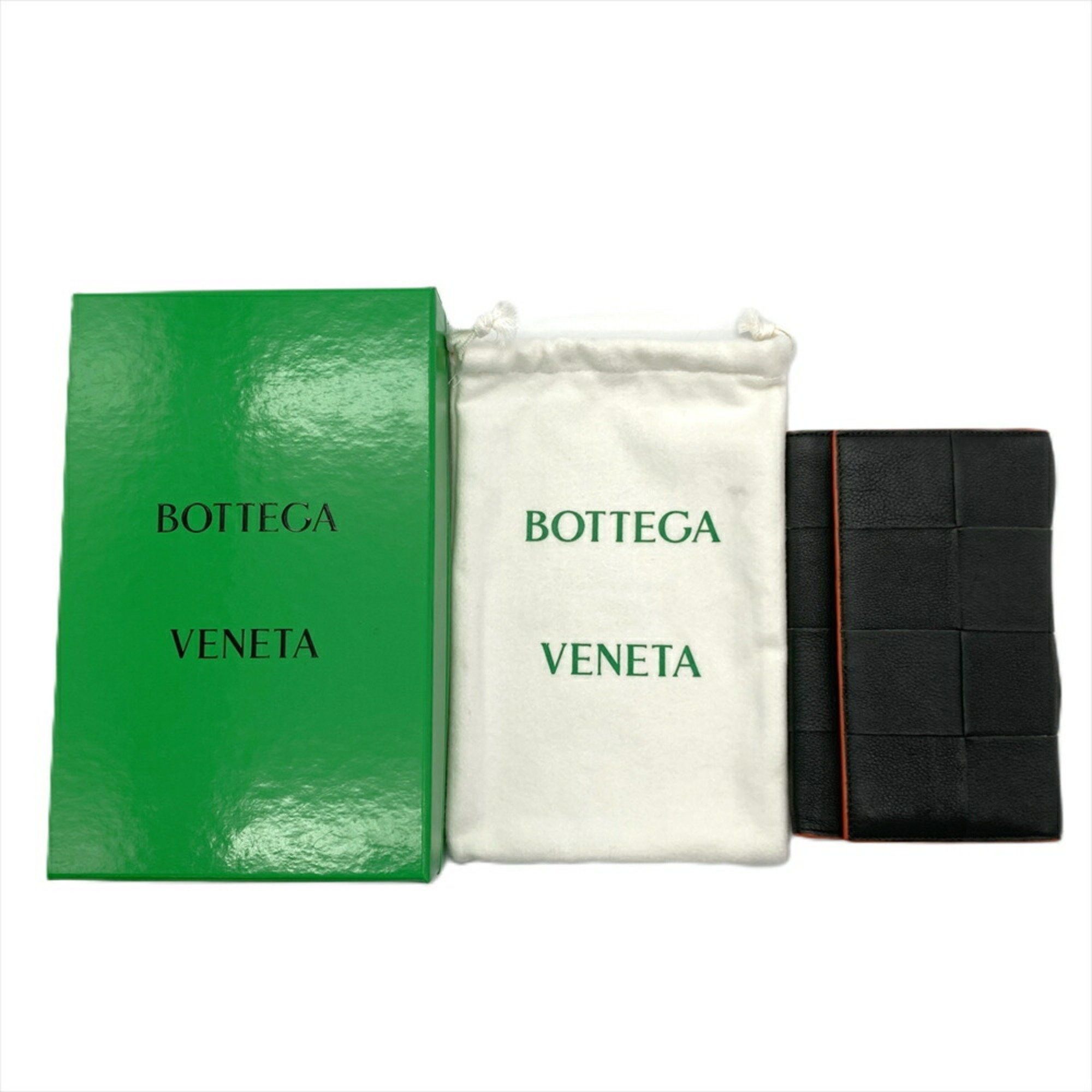 Bottega Veneta BOTTEGA VENETA Maxi Intrecciato Long Wallet Leather Black Bi-fold Billfold ITLQUEDC73EO Size ONE SIZE - 9 Thumbnail