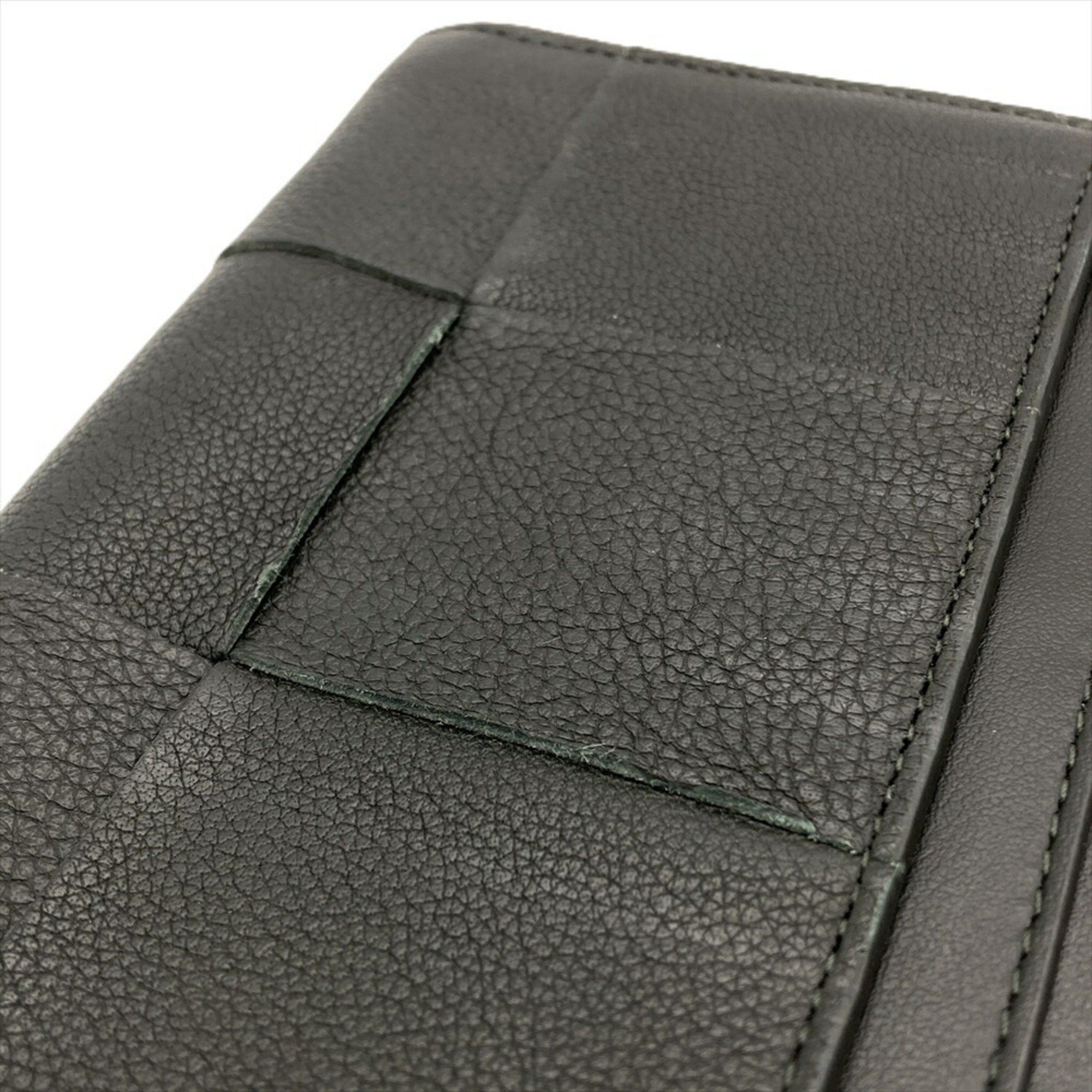 Bottega Veneta BOTTEGA VENETA Maxi Intrecciato Long Wallet Leather Black Bi-fold Billfold ITLQUEDC73EO Size ONE SIZE - 6 Thumbnail
